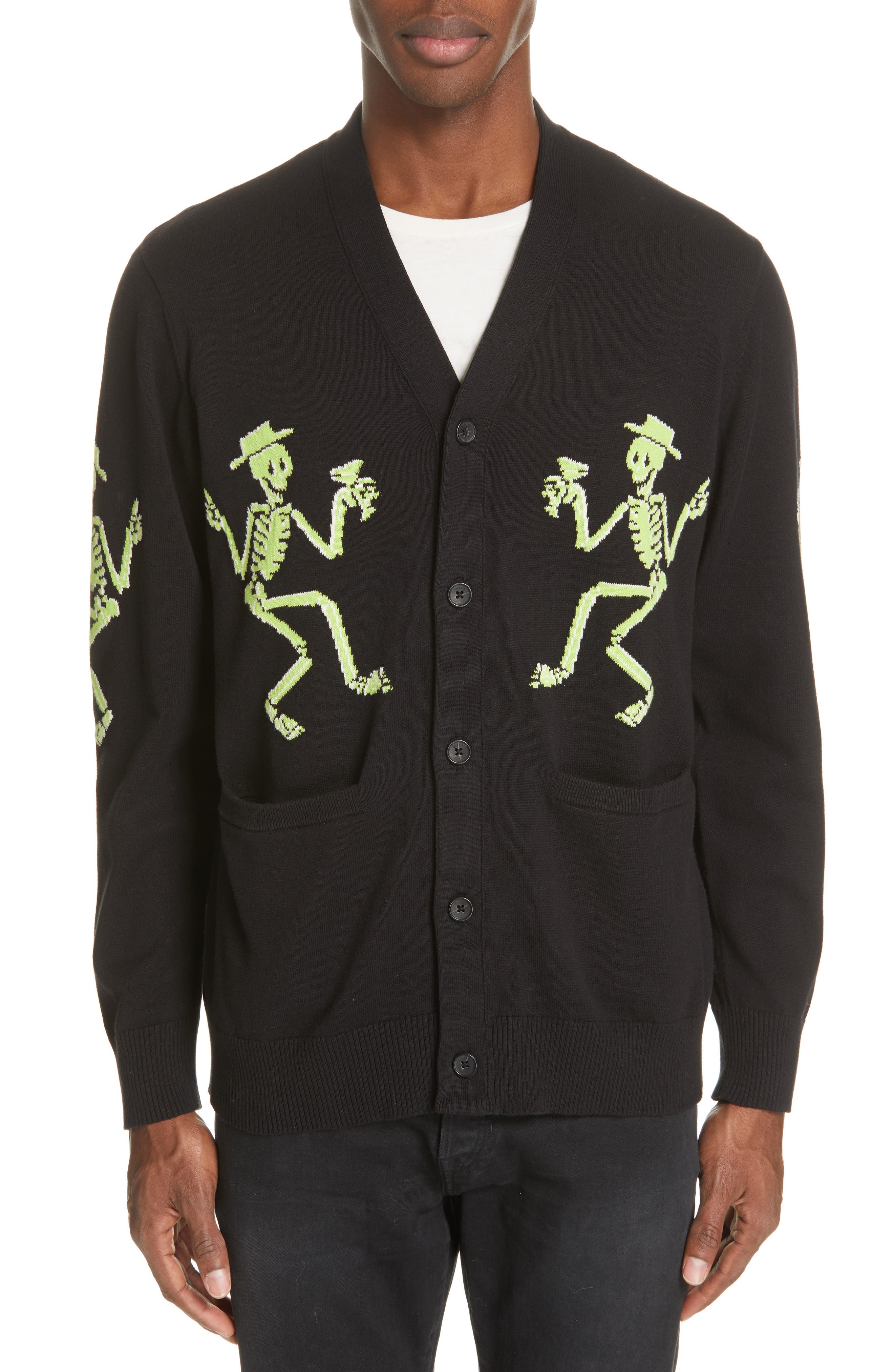 Ovadia & Sons Skeleton Cardigan, Black