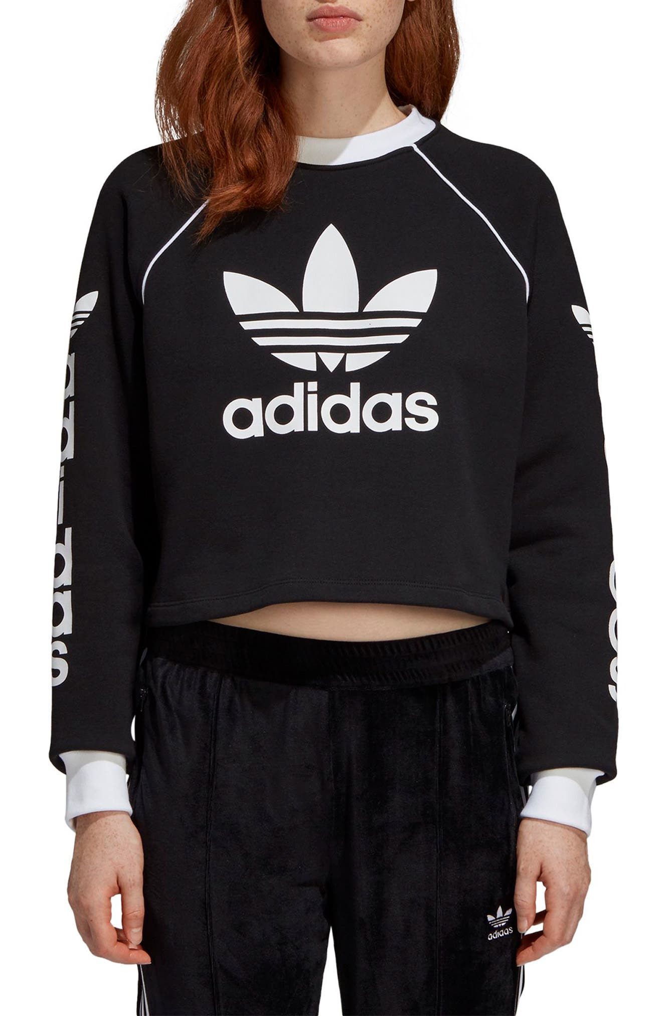 UPC 191036974387 product image for Women's Adidas Originals Crop Sweatshirt | upcitemdb.com