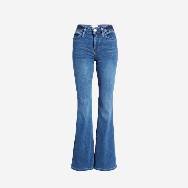 A pair of flare-leg jeans by FRAME.