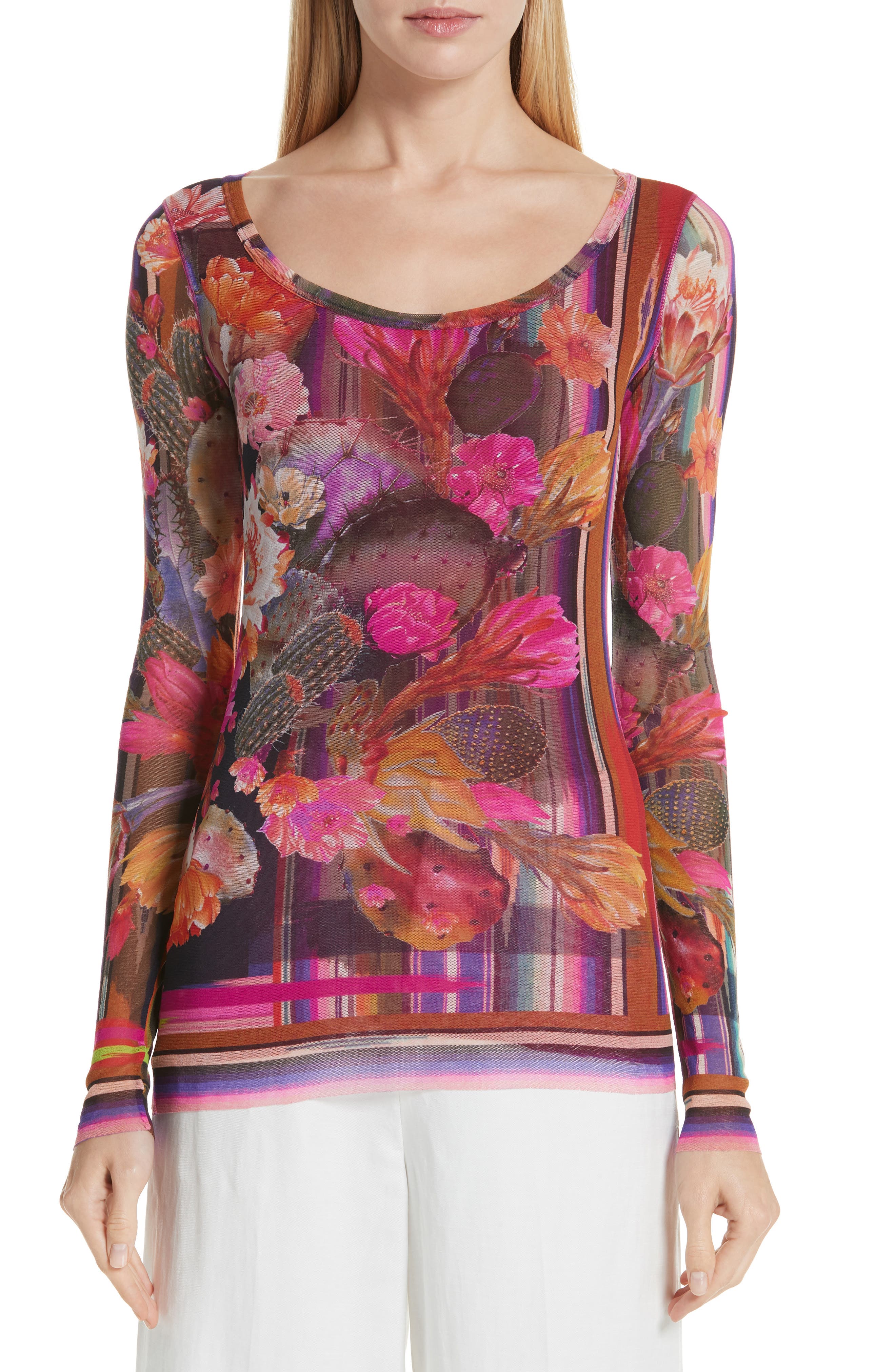 Fuzzi Cactus Tulle Top, Pink