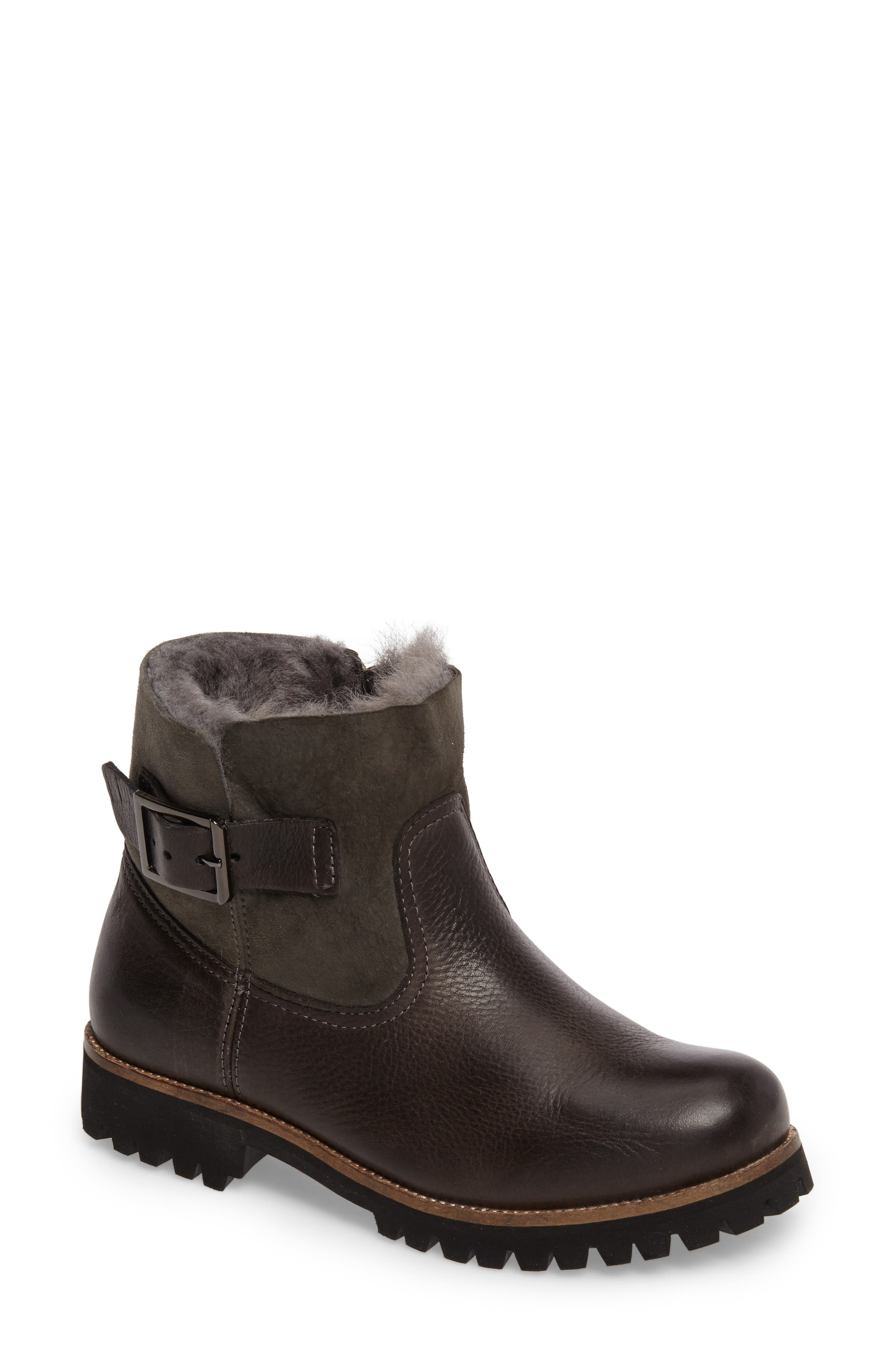 Blackstone Ol06 Genuine Shearling Lined Bootie, Grey