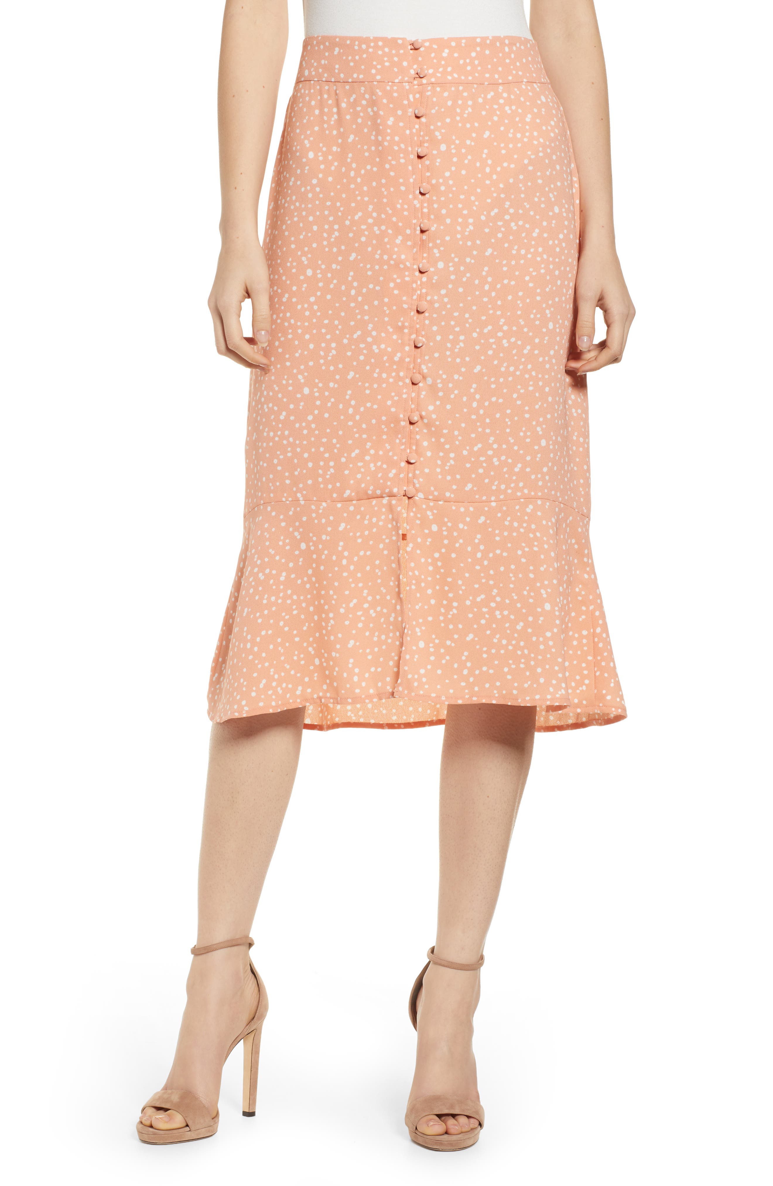 Leith Front Button Midi Skirt