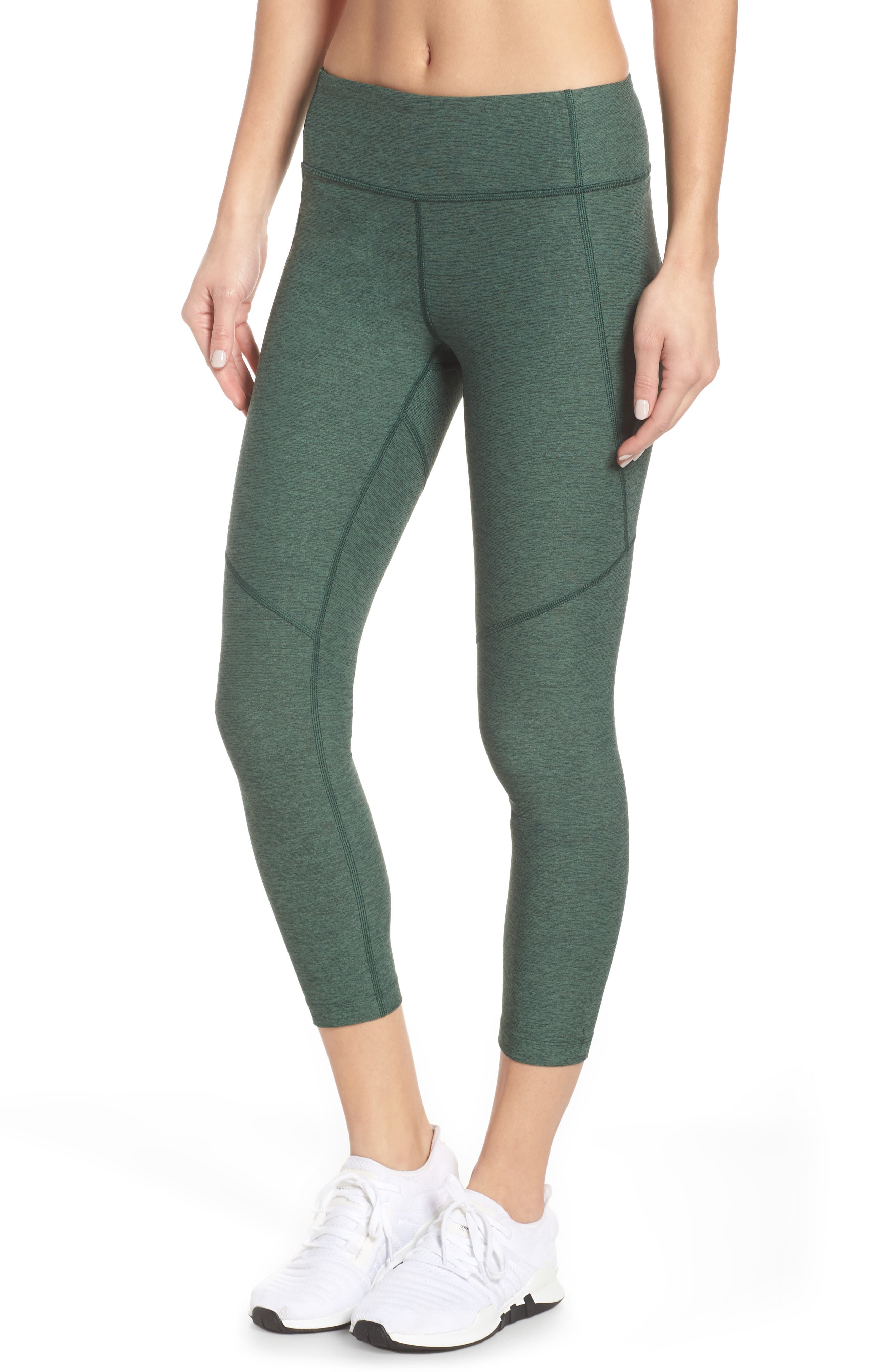 Outdoor Voices Warm-Up Crop Leggings, Green