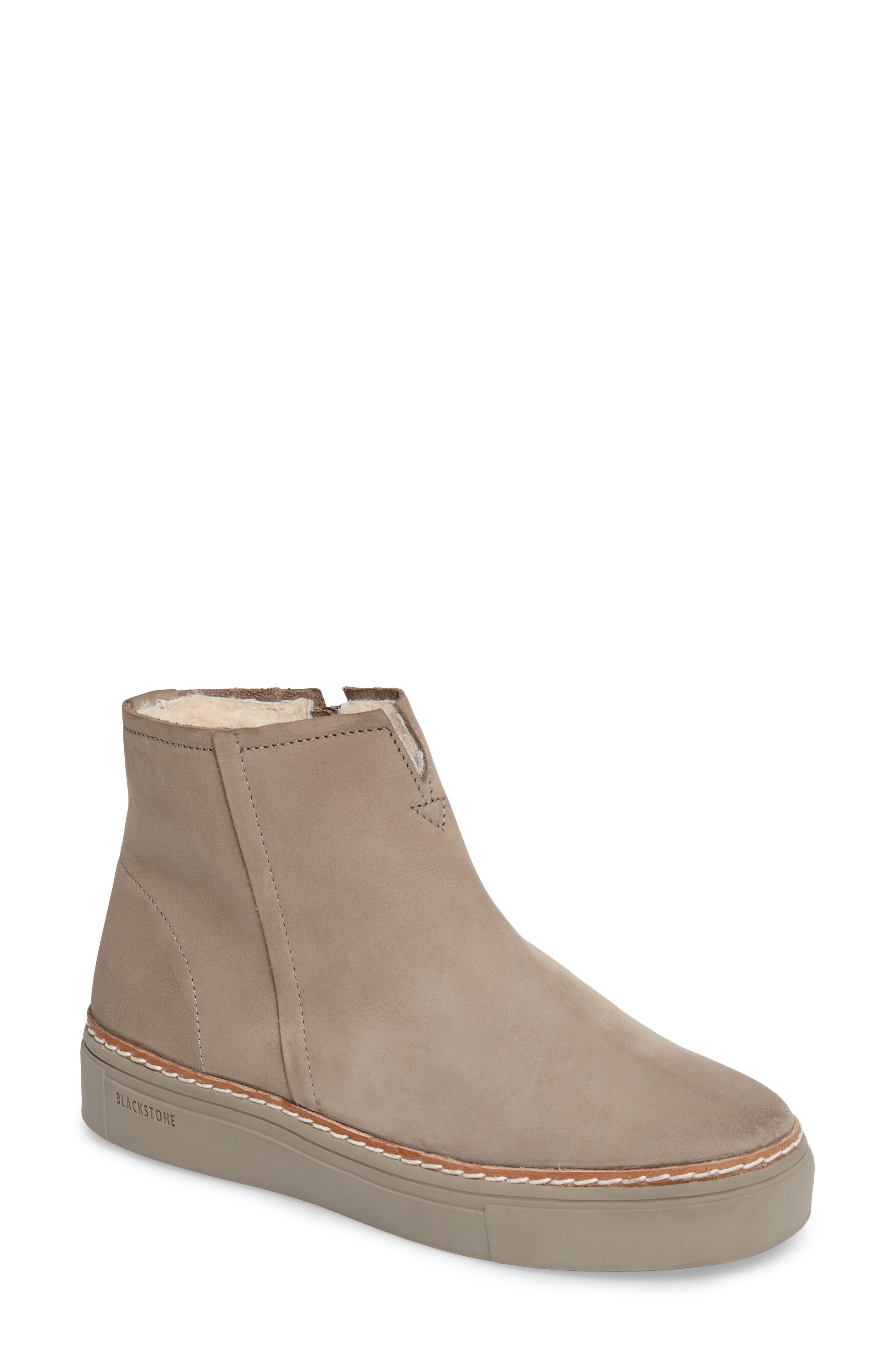 Blackstone Ol27 Genuine Shearling Lined Bootie Grey
