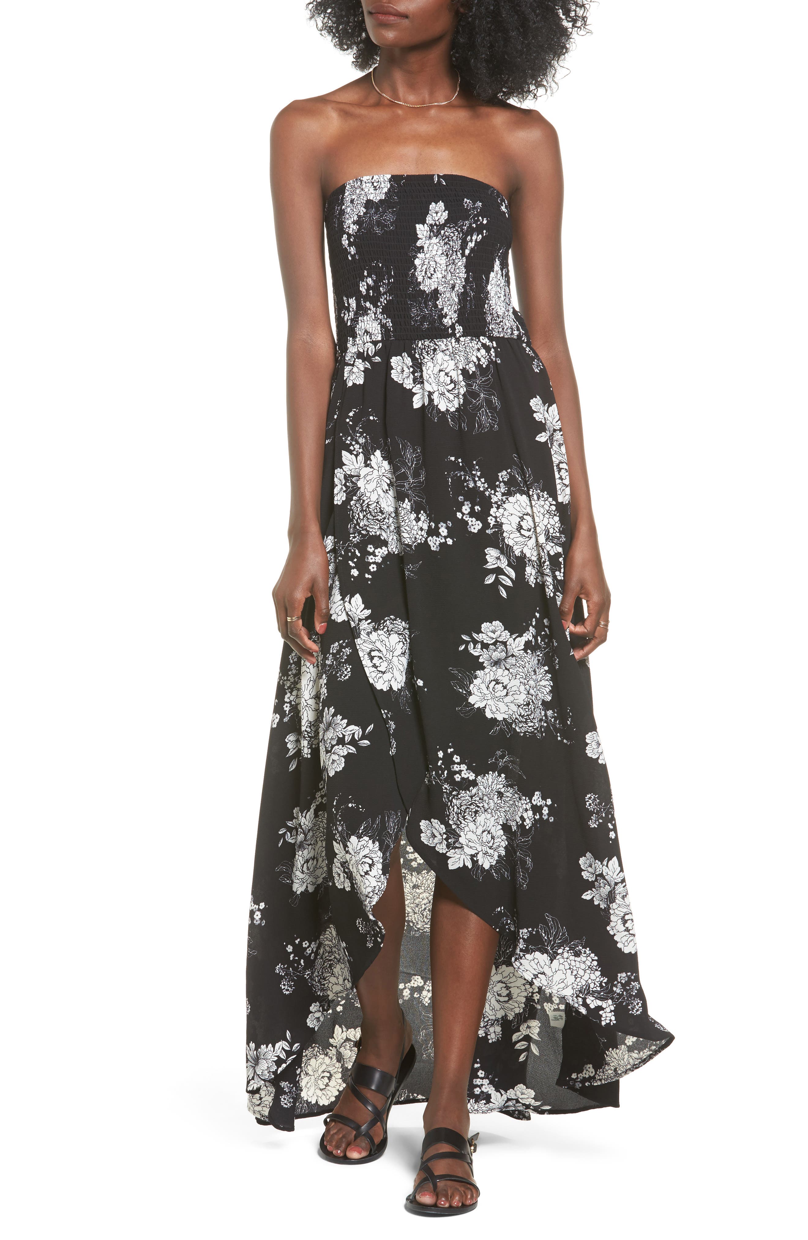 Socialite Smocked Strapless Maxi Dress Nordstrom