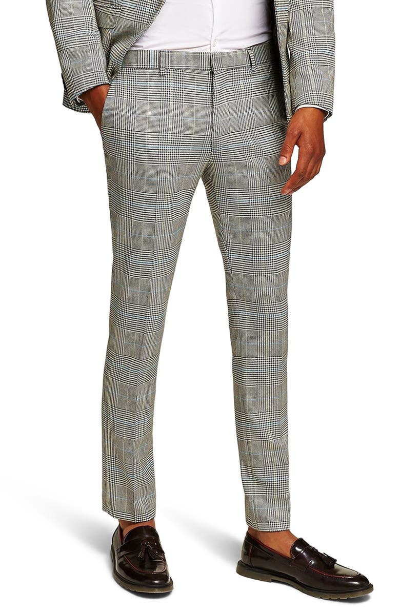 Topman Skinny Fit Houndstooth Suit Trousers | Nordstrom