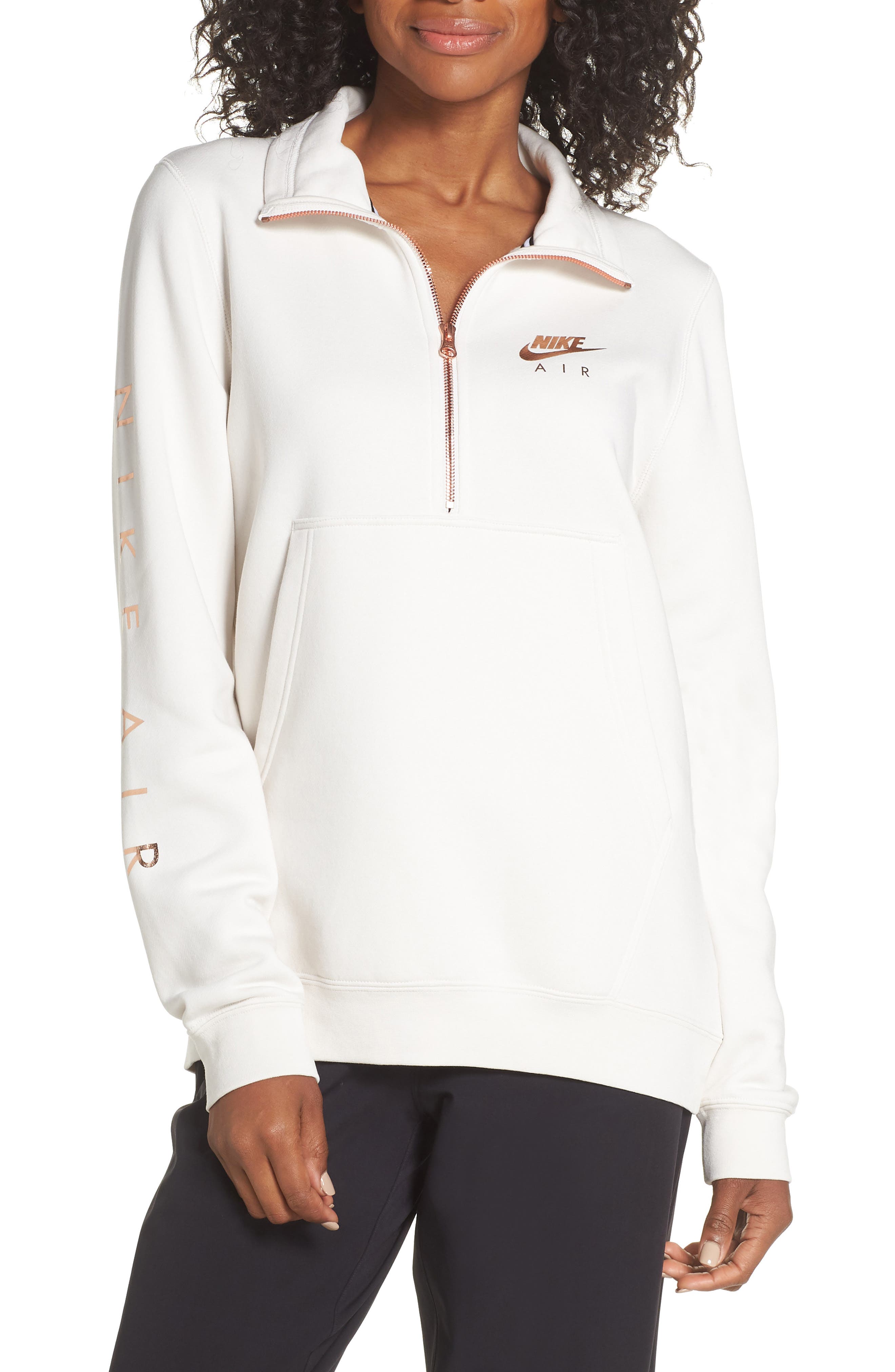 Nike Air Quarter Zip Fleece Top, Grey