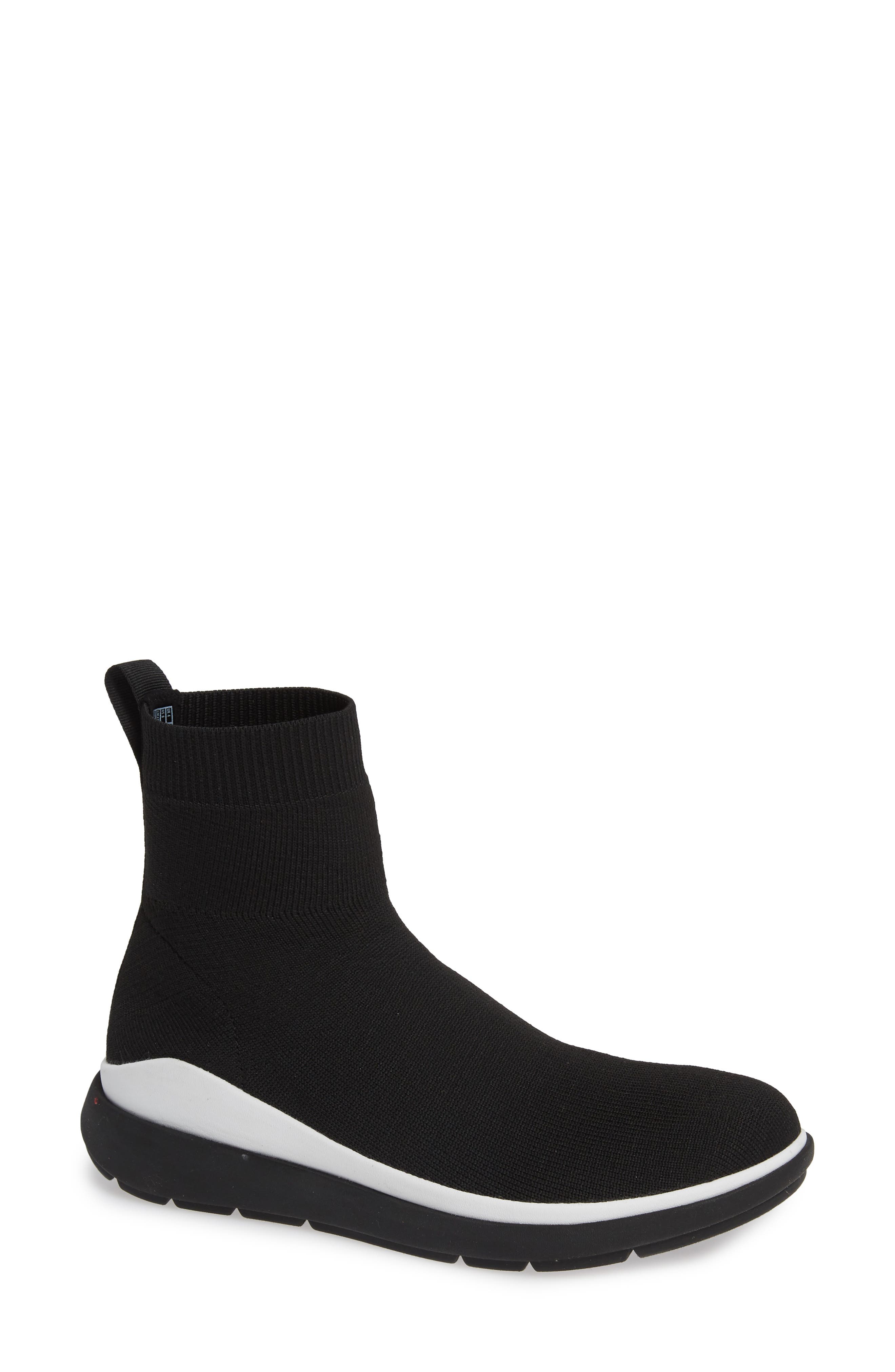 Fitflop Loosh Luxe Rapid Knit Bootie, Black