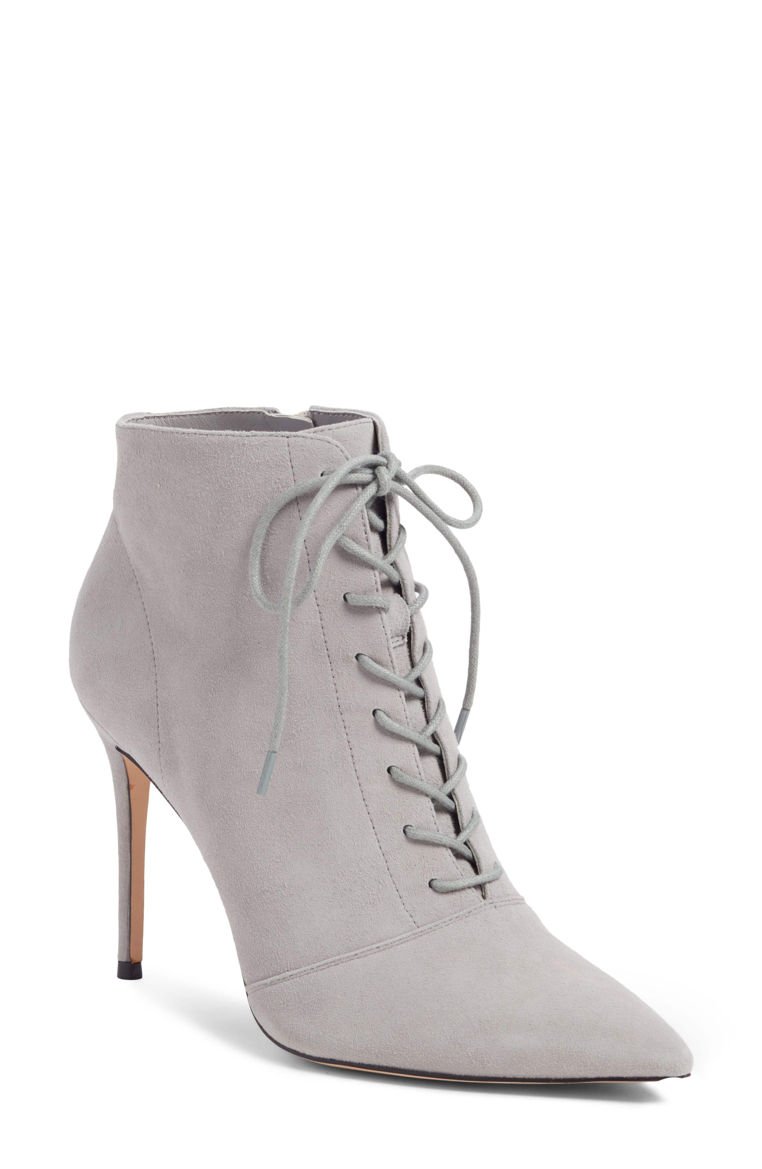 Something Navy Orchid Leather Bootie