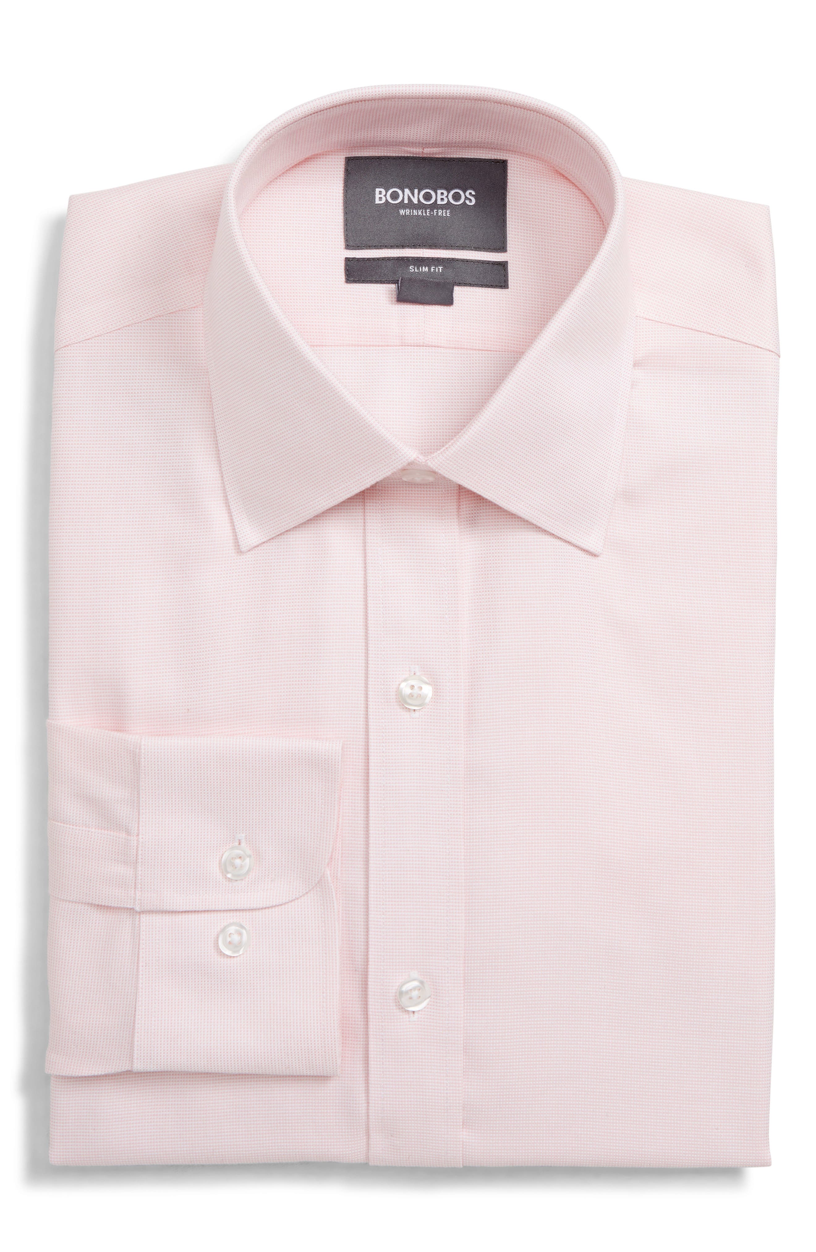 Bonobos Daily Grind Slim Fit Solid Dress Shirt, Pink