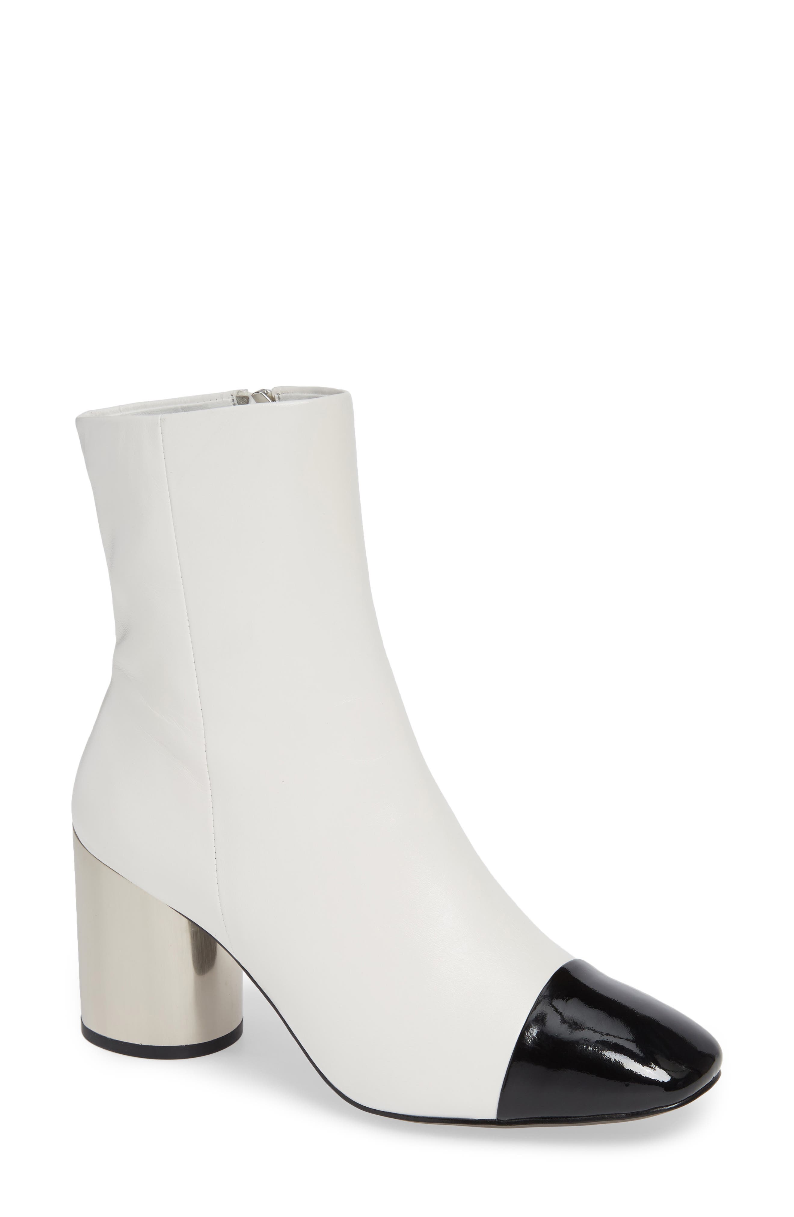 Linea Paolo Stella Cap Toe Bootie, White