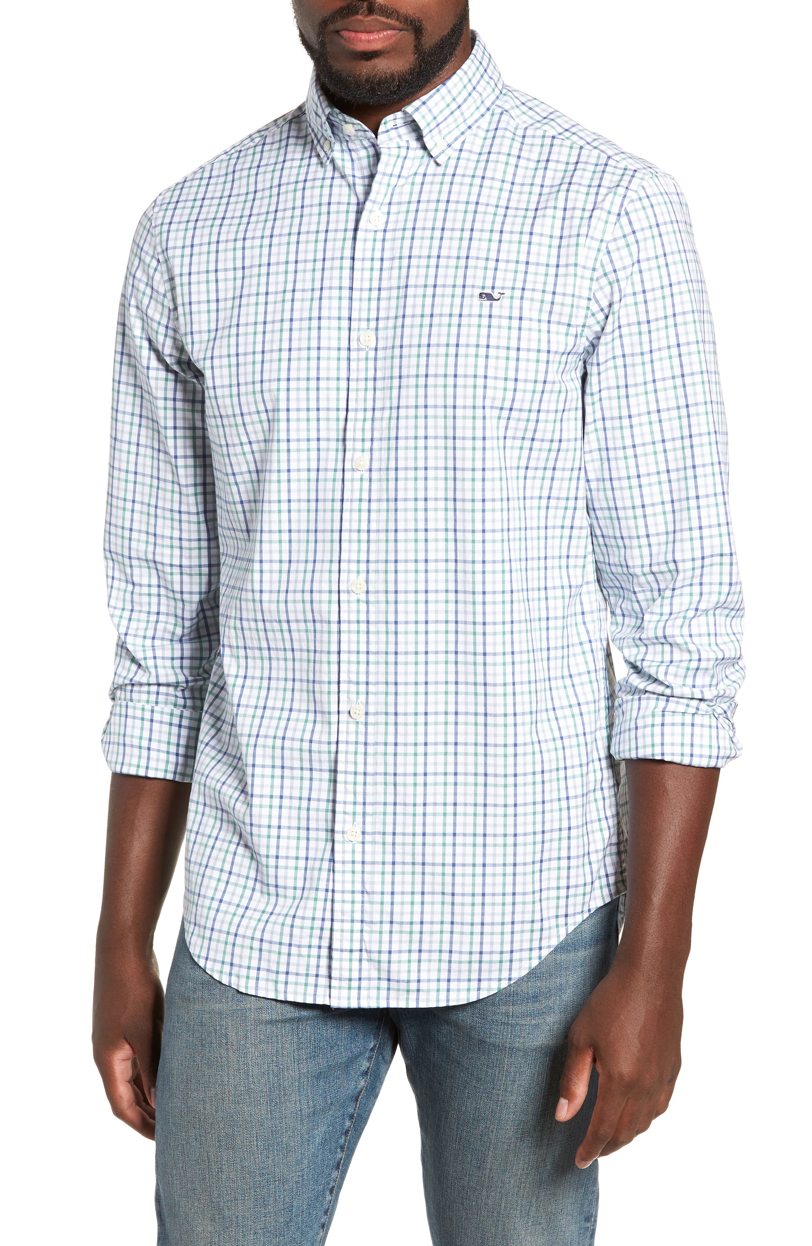 Vineyard Vines Classic Fit Sport Shirt, Green