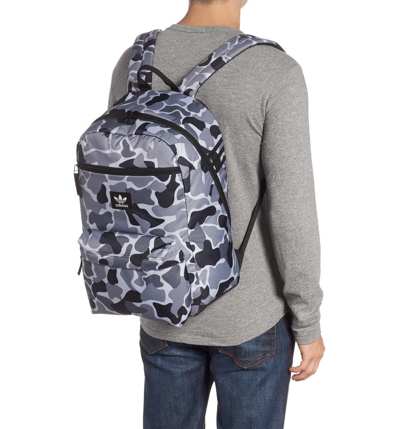 ADIDAS ORIGINALS adidas Original National Backpack, Alternate, color, GREY FOREST CAMO