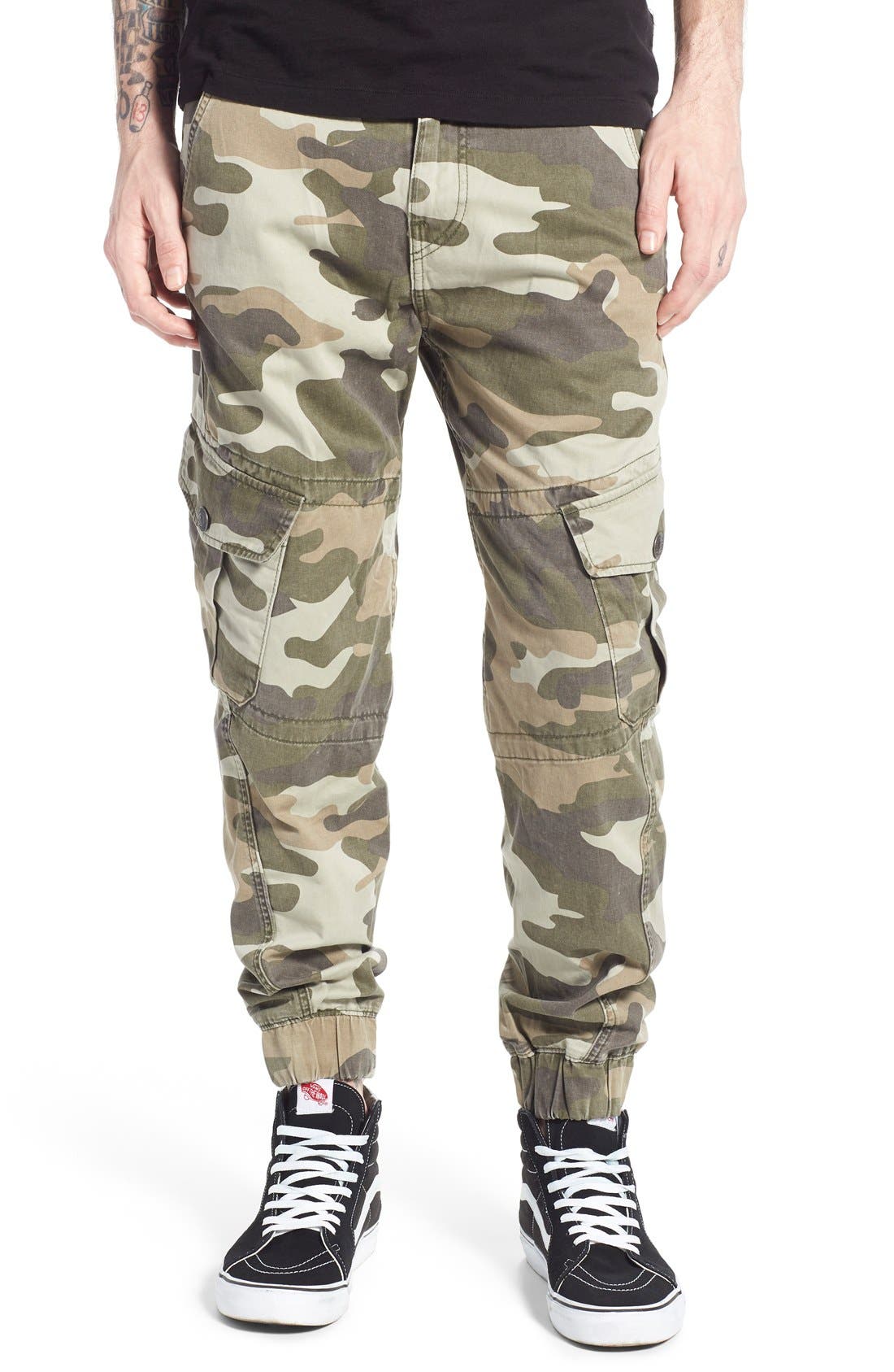 True Religion Brand Jeans Camo Cargo Jogger Pants (CWF Olive) Nordstrom
