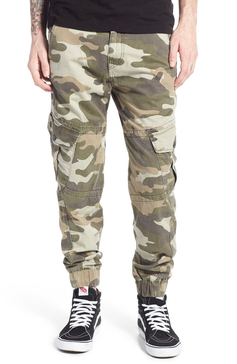 True Religion Brand Jeans Camo Cargo Jogger Pants (CWF Olive) | Nordstrom