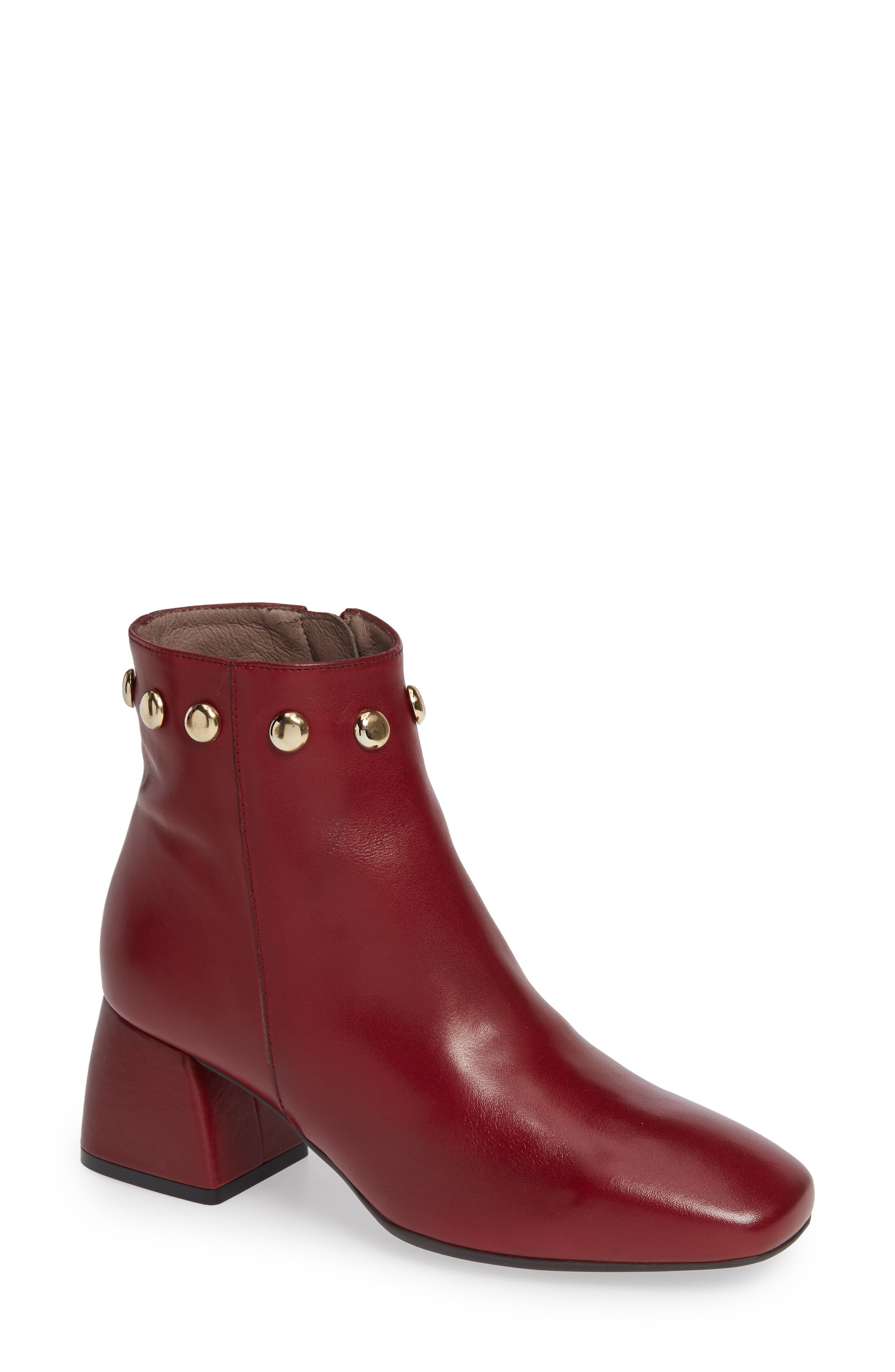 Wonders Block Heel Ankle Bootie, Red
