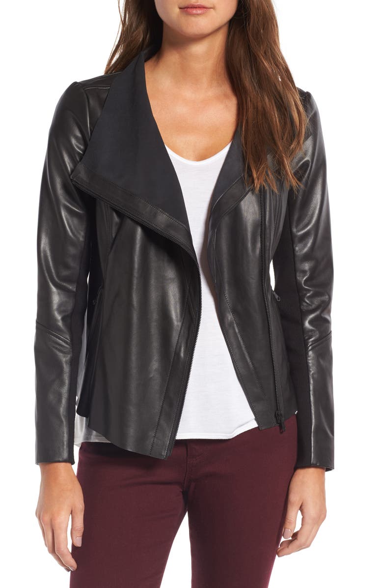 Trouvé Raw Edge Leather Jacket | Nordstrom