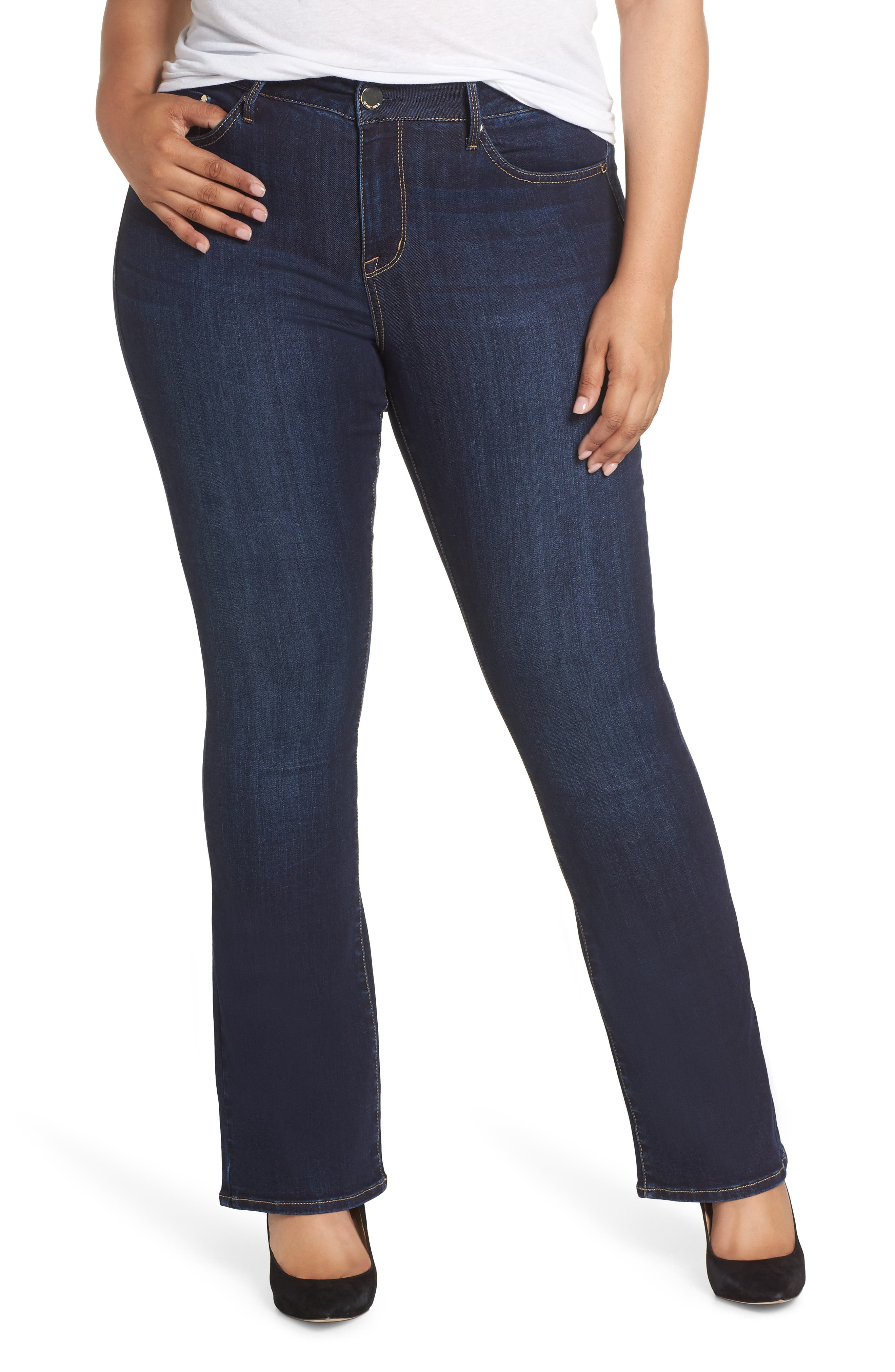 UPC 849333026659 product image for Plus Size Women's Seven7 Mid Rise Micro Bootcut Jeans, Size 18W - Blue | upcitemdb.com