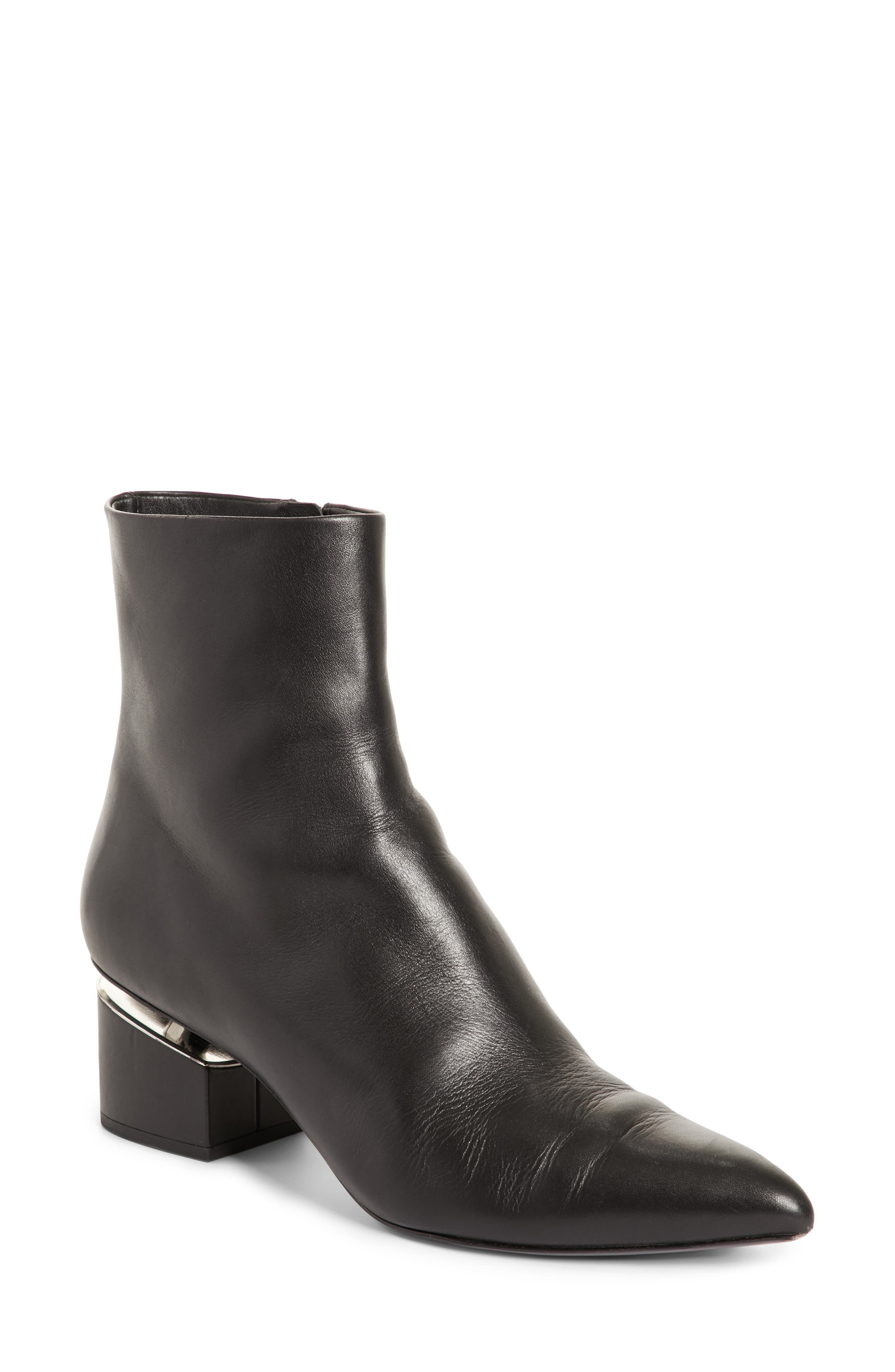 Alexander Wang Jude Block Heel Bootie, Black