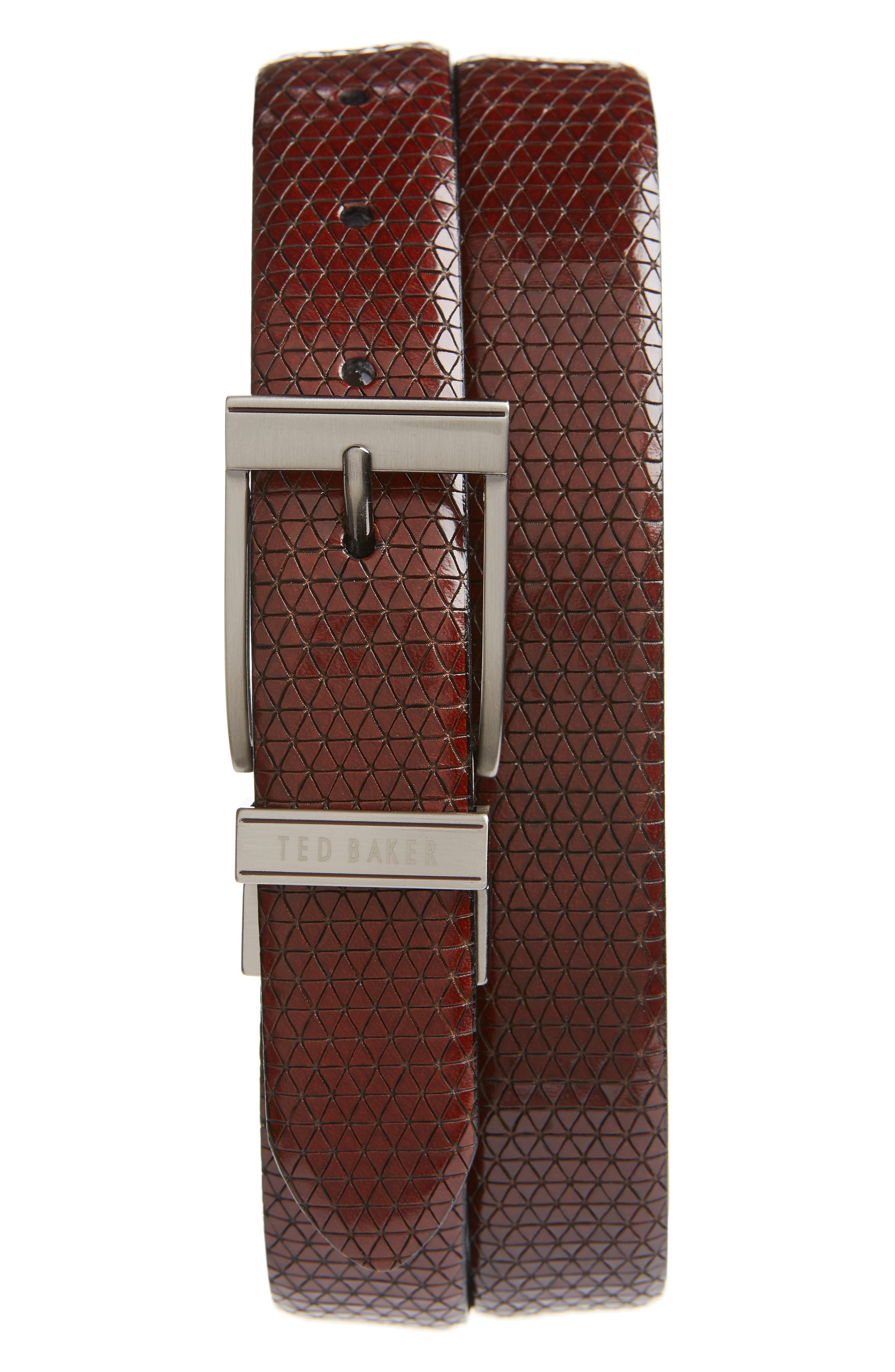 Ted Baker London Tatti Reversible Leather Belt, Chocolate