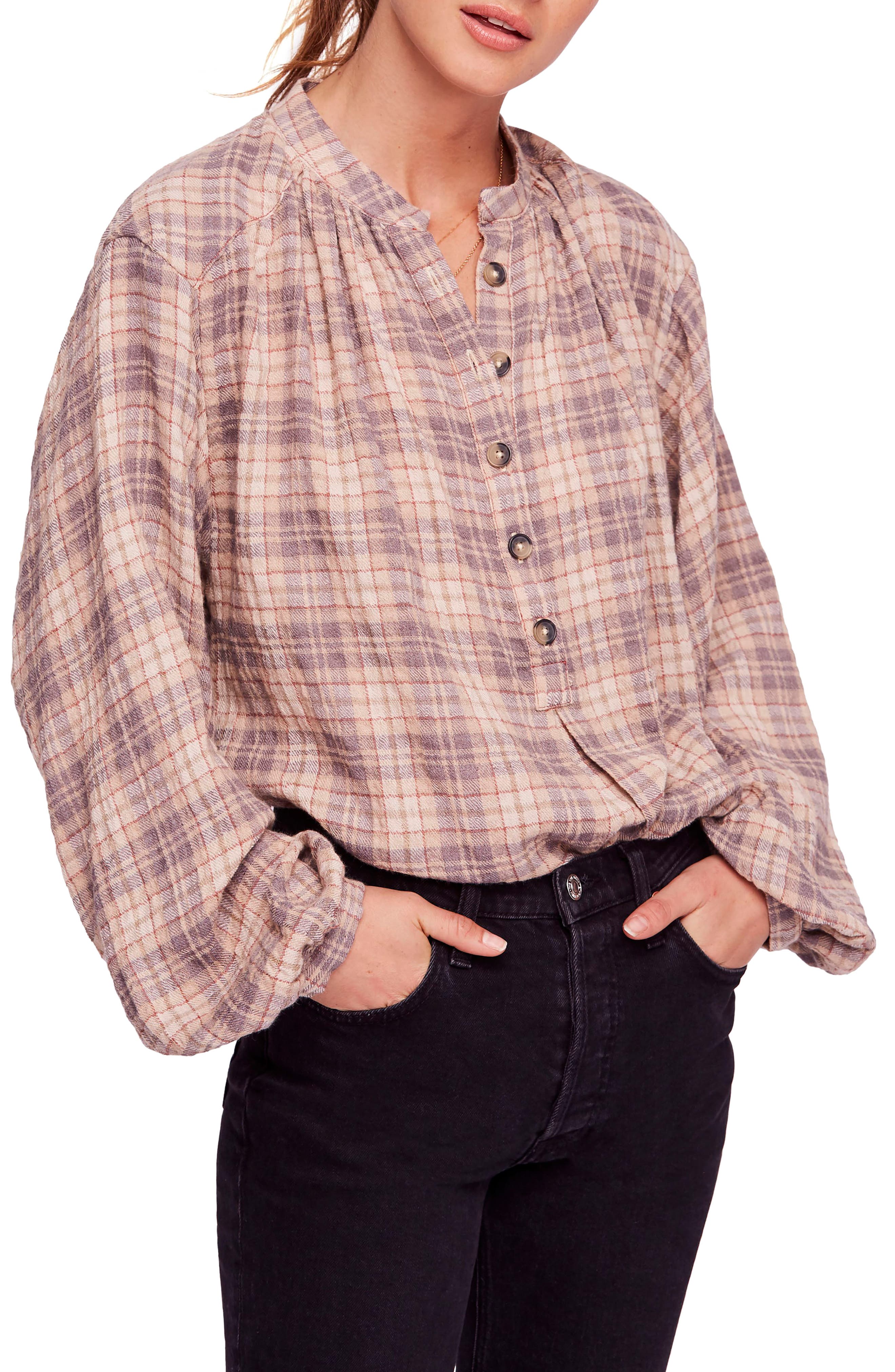 Free People Northern Bound Plaid Shirt