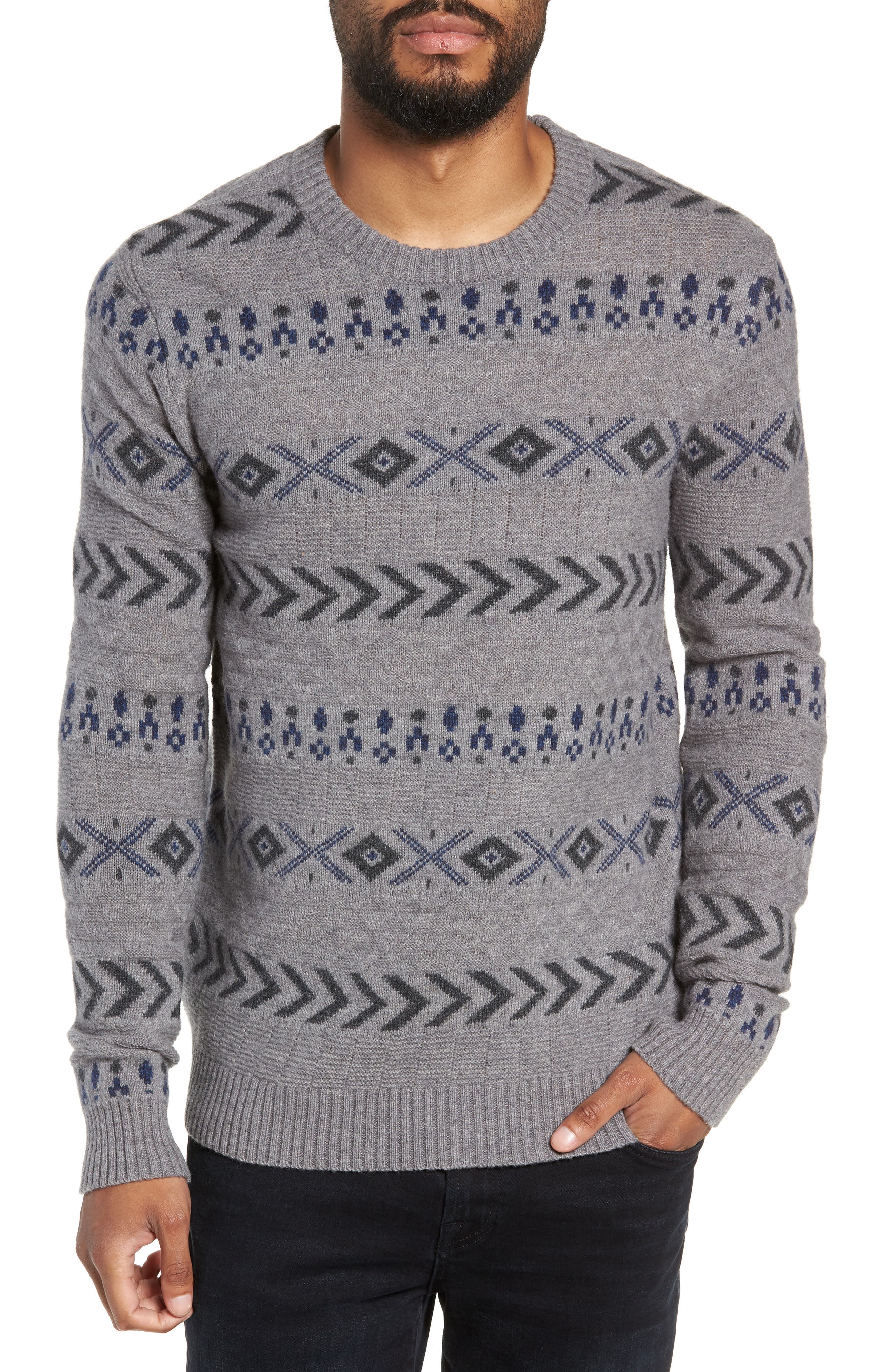 Selected Homme New Monrad Regular Fit Crewneck Sweater, Grey