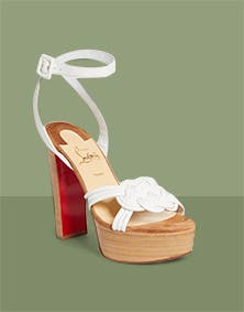 Women's Christian Louboutin platform sandal.
