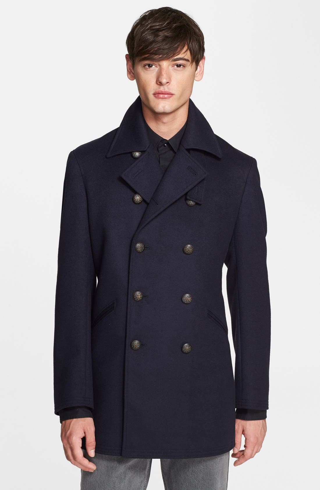 John Varvatos Star USA Wool & Cashmere Peacoat Nordstrom