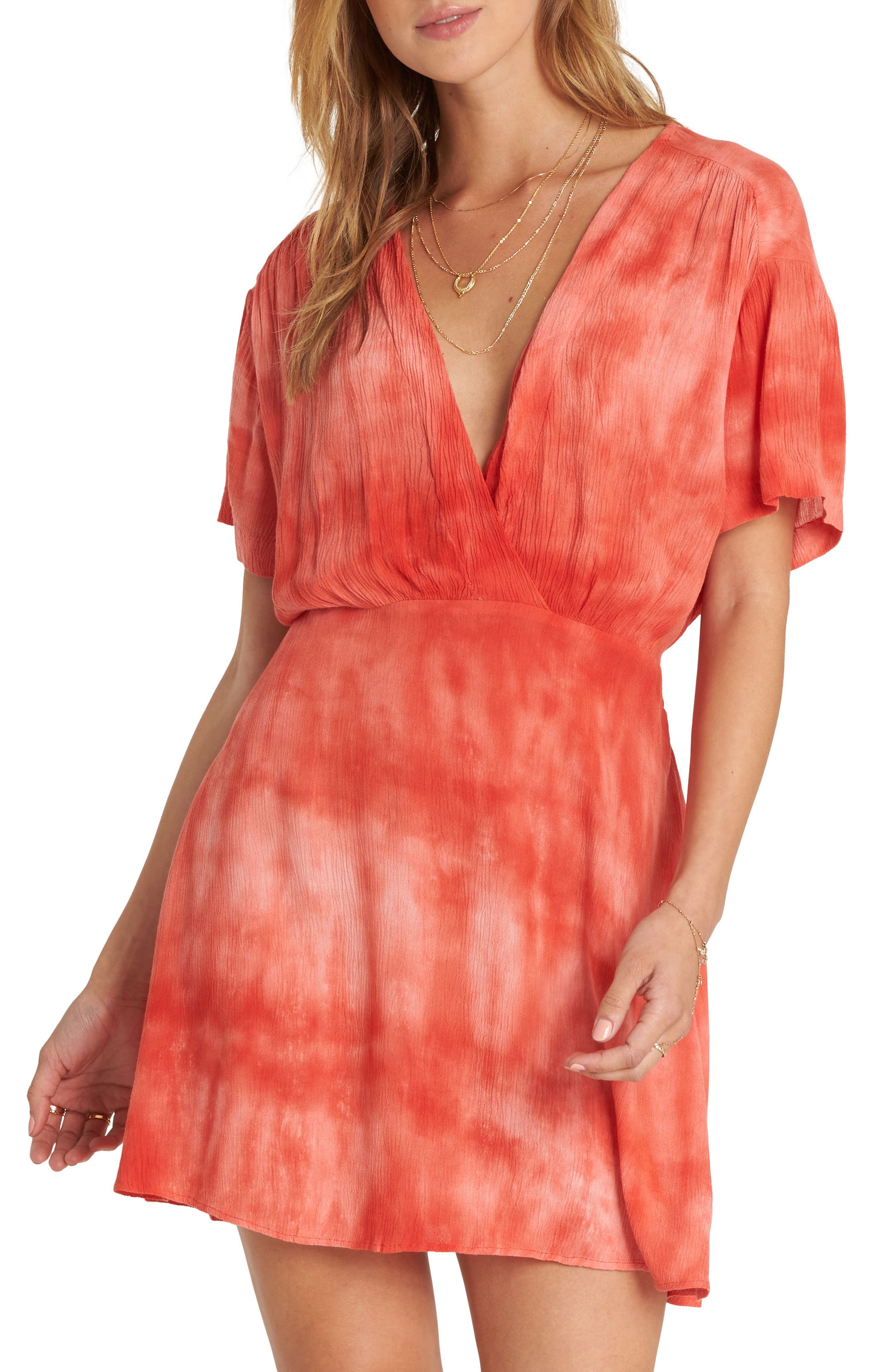 Billabong With You Dress, Coral