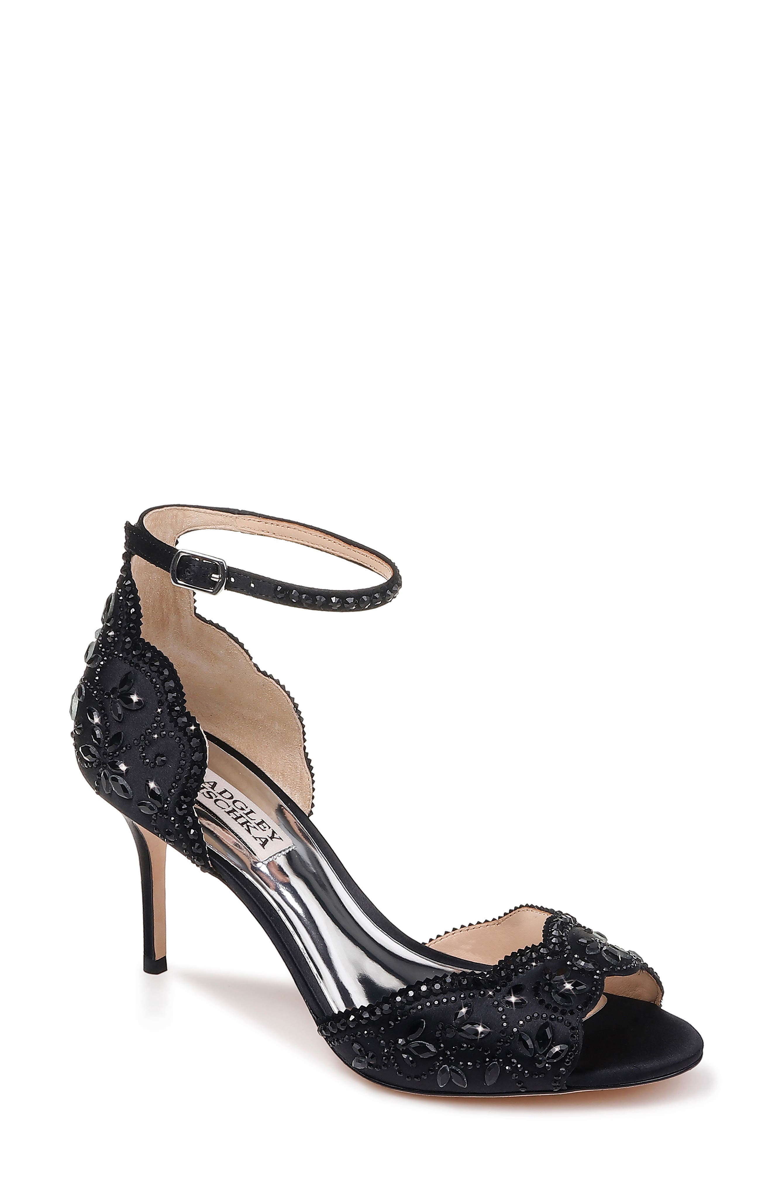 Badgley Mischka Crystal Embellished Sandal