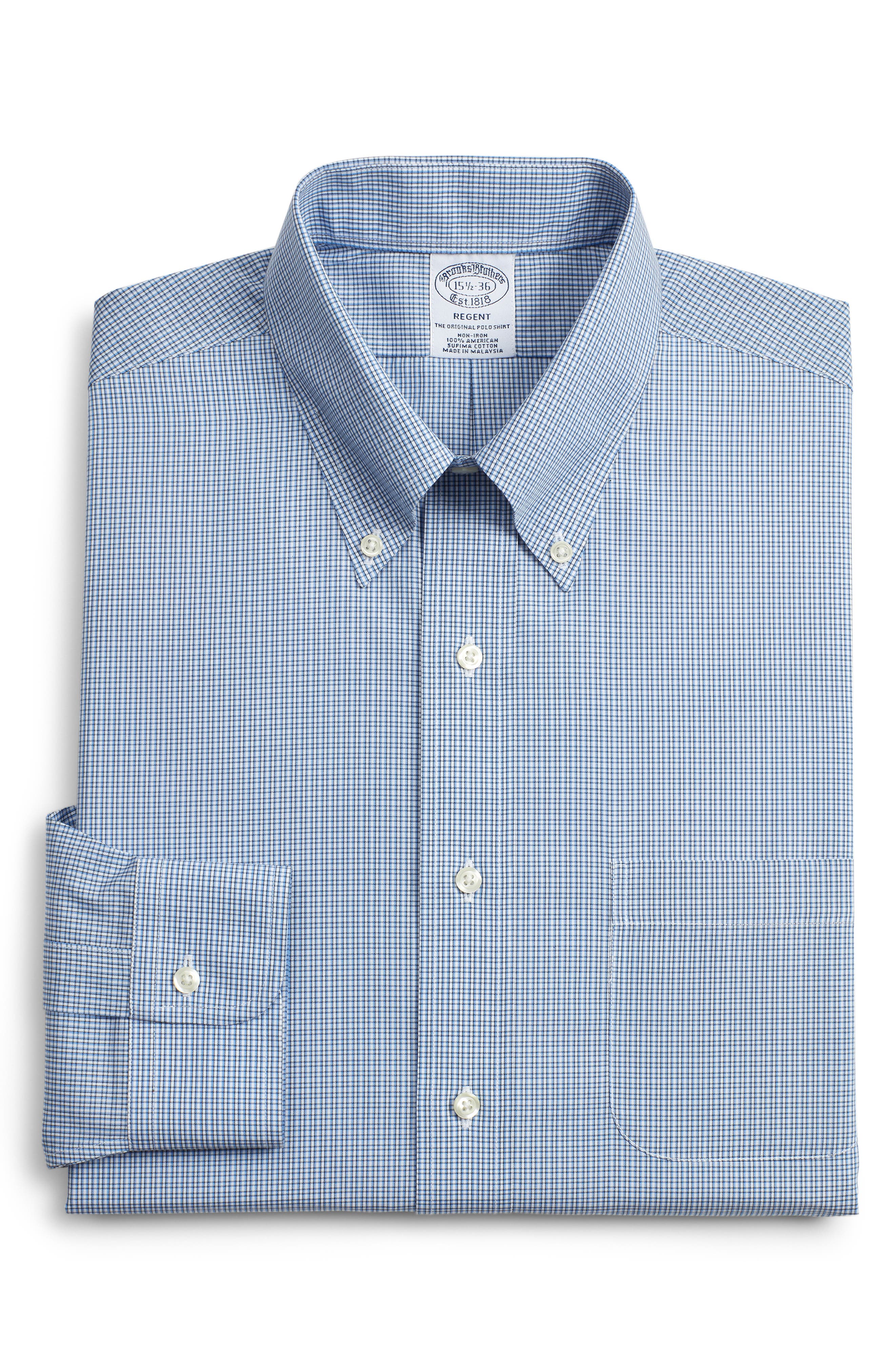 Brooks Brothers Regent Regular Fit Plaid Dress Shirt (3 For $207)