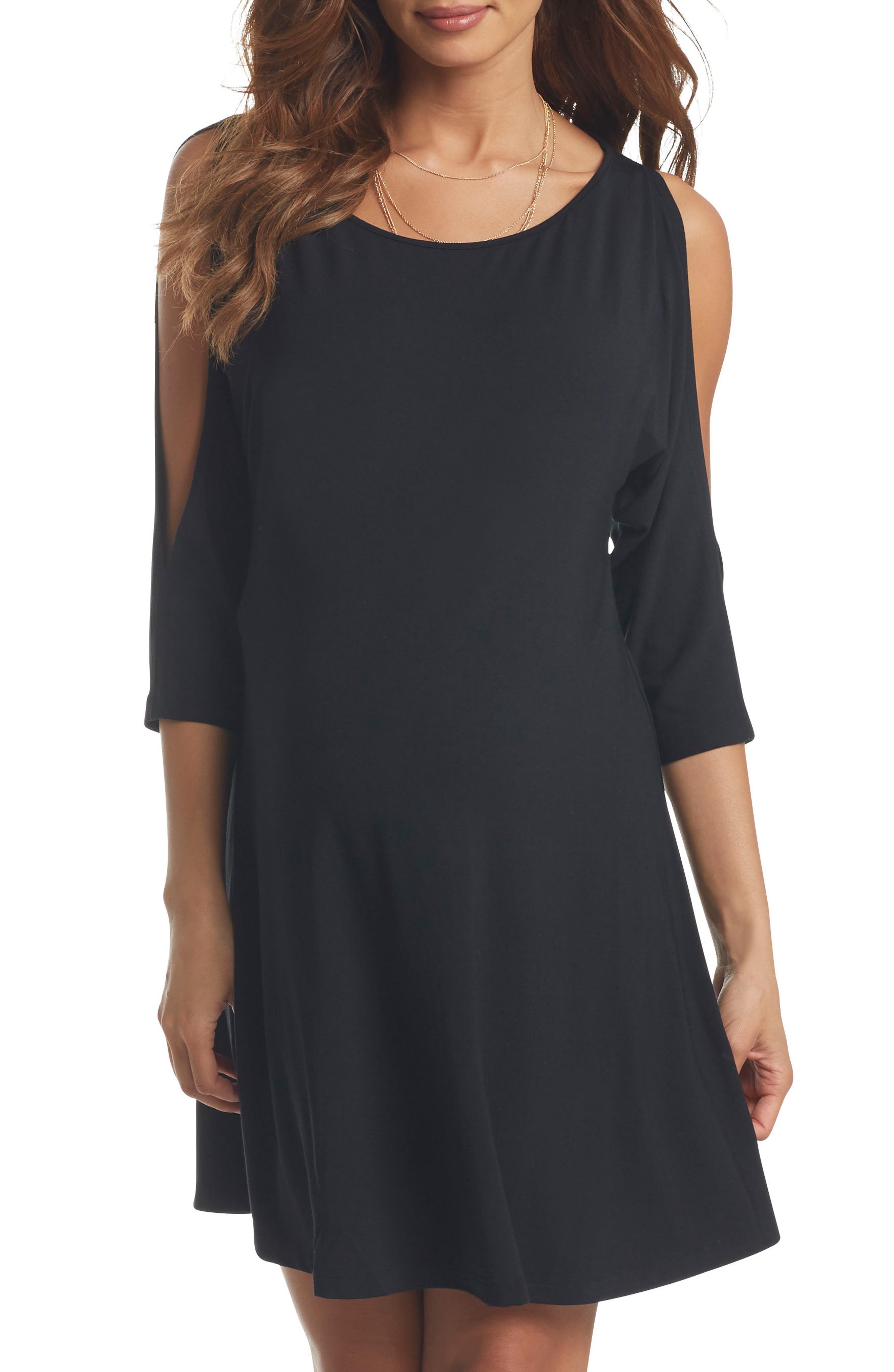 Tart Maternity Naya Cold Shoulder Maternity Dress, Black