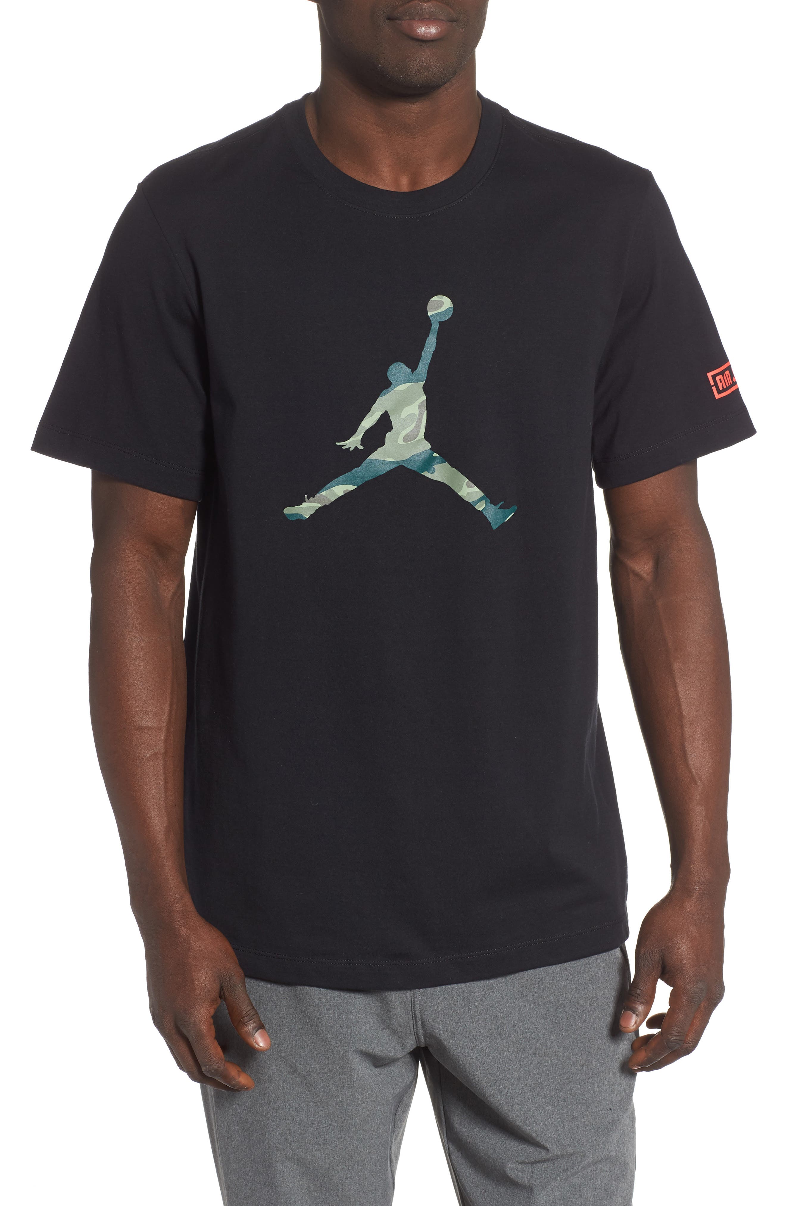 Jordan Camo Jumpman T-Shirt, Black