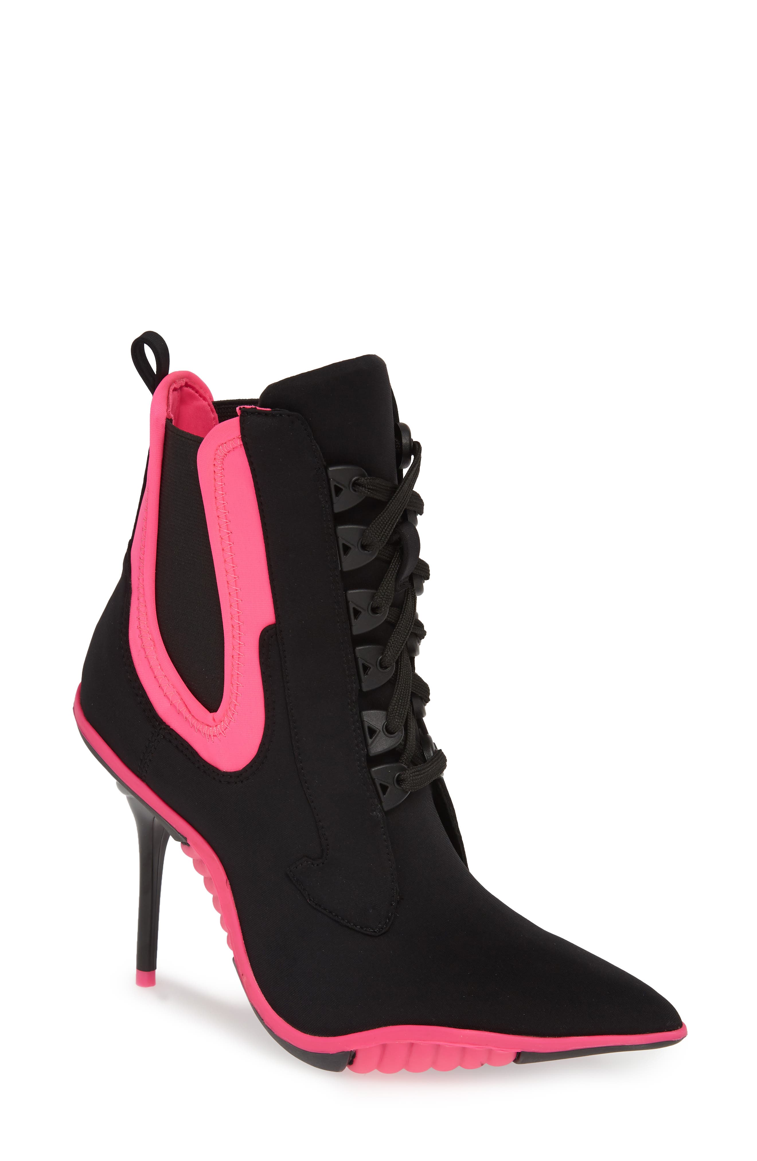 Jeffrey Campbell Big Bang Ankle Tie Bootie, Black