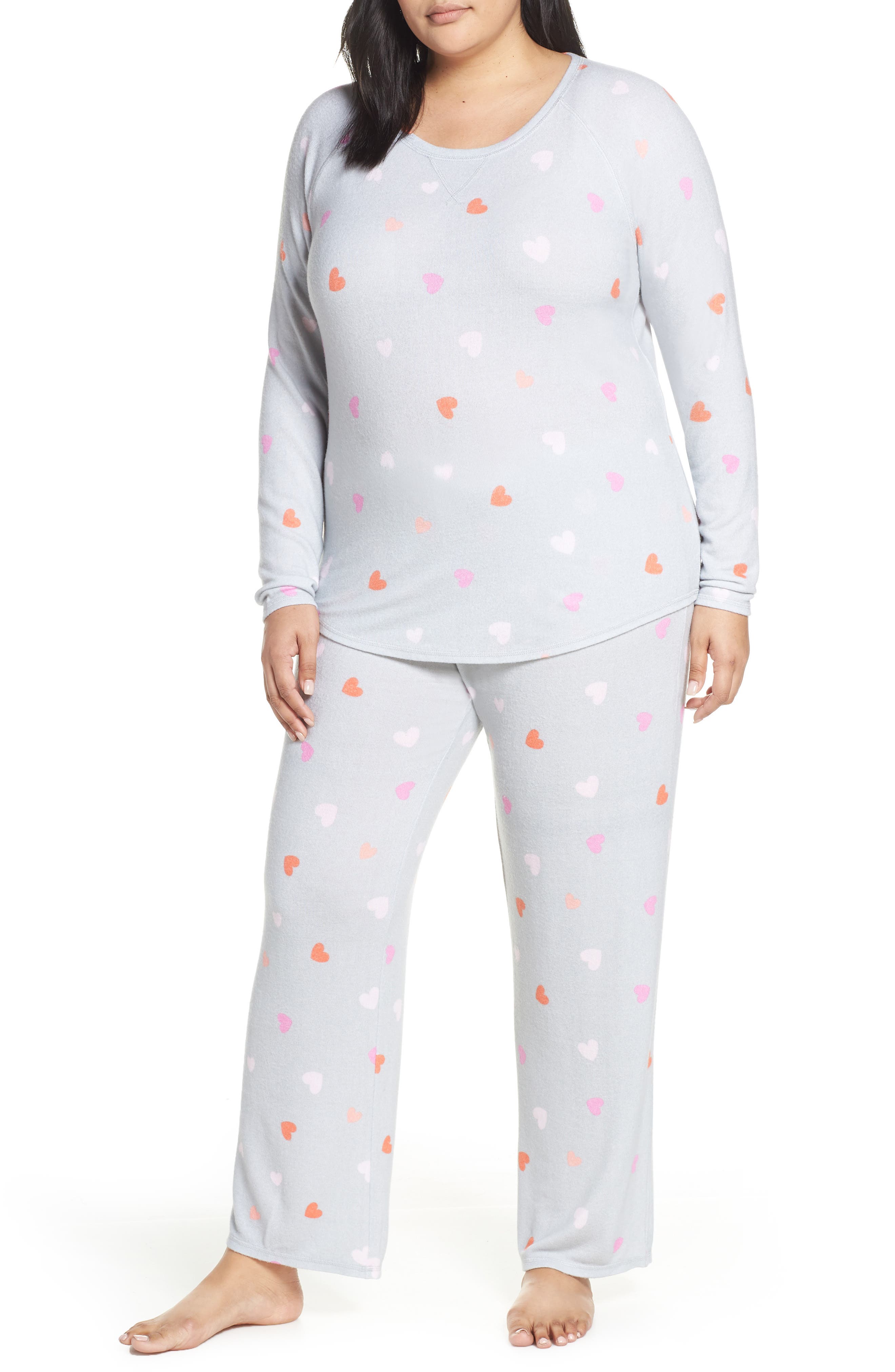 Plus Size Make + Model Knit Pajamas & Sleep Mask