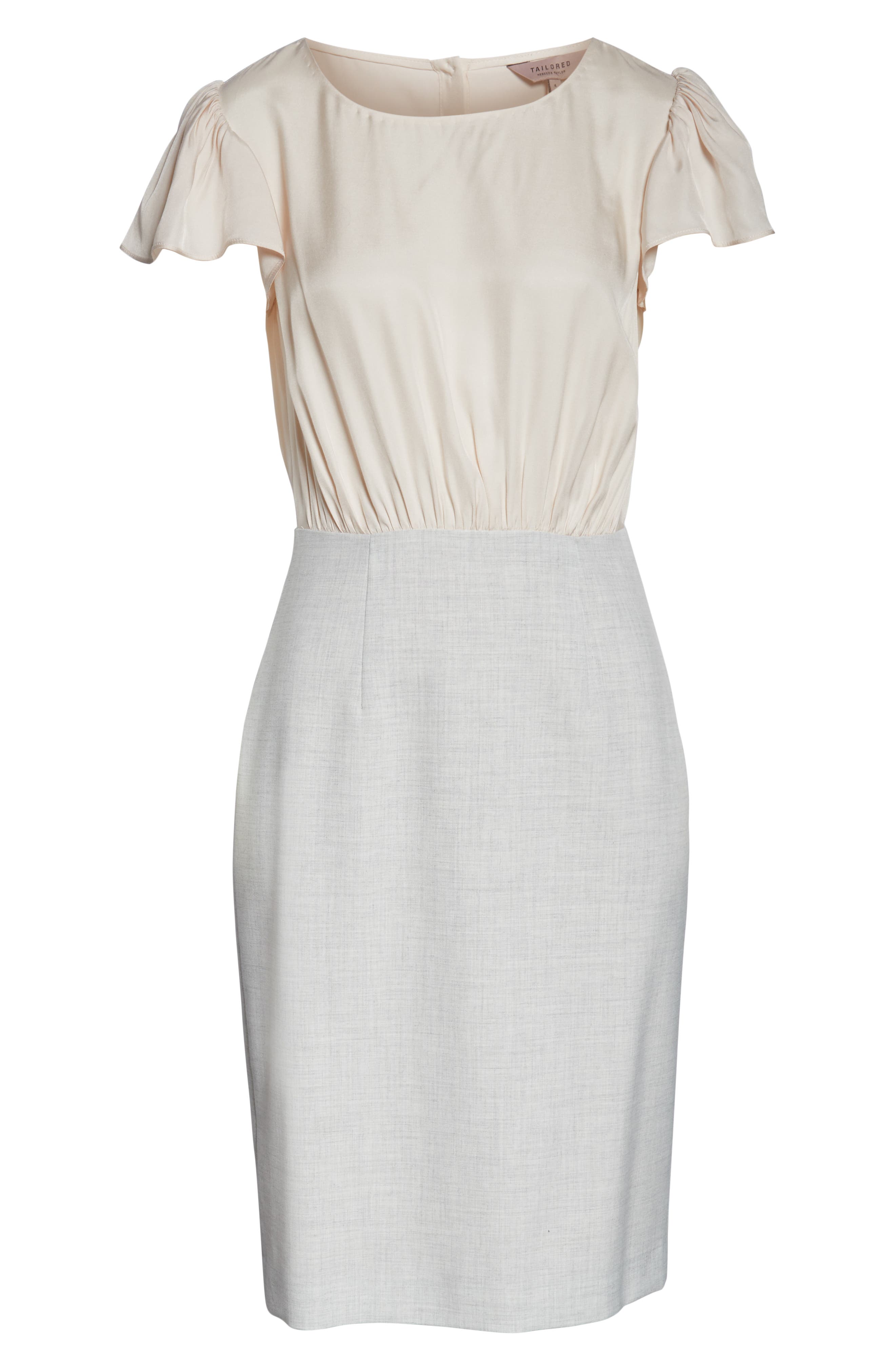 Tailored By Rebecca Taylor Mock Two-Piece Dress, Grey
