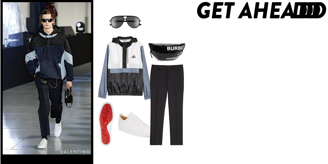 Push and pullover with Valentino at men's Fashion Week.