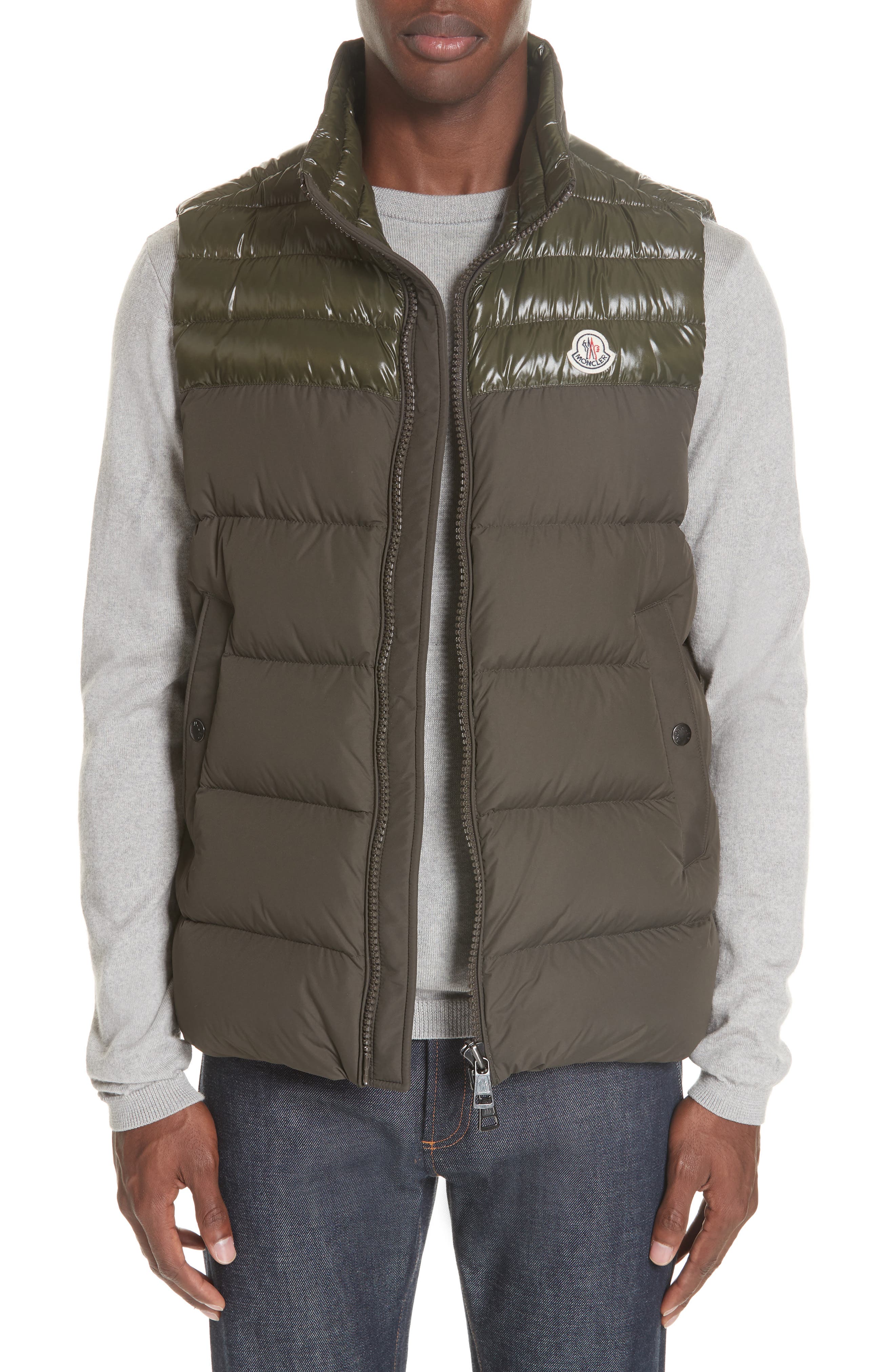 Moncler Deneb Down Vest, Green