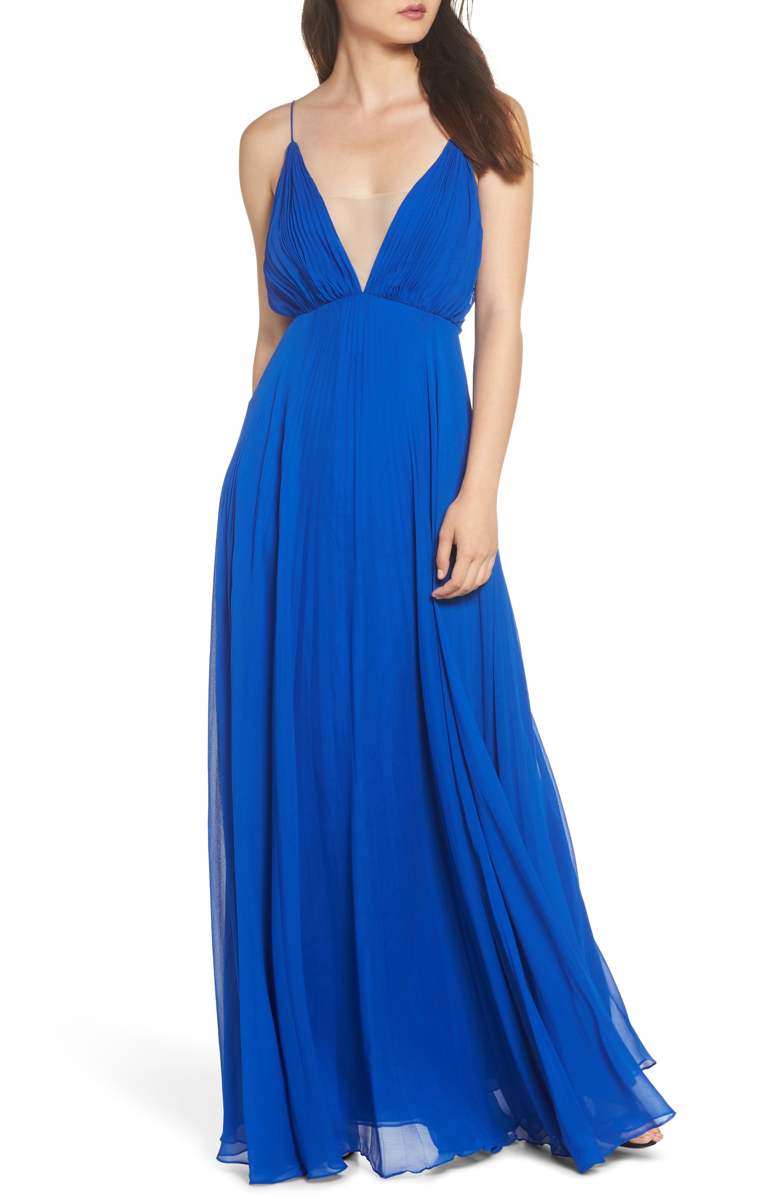 Jill Jill Stuart Pleated Empire Waist Gown