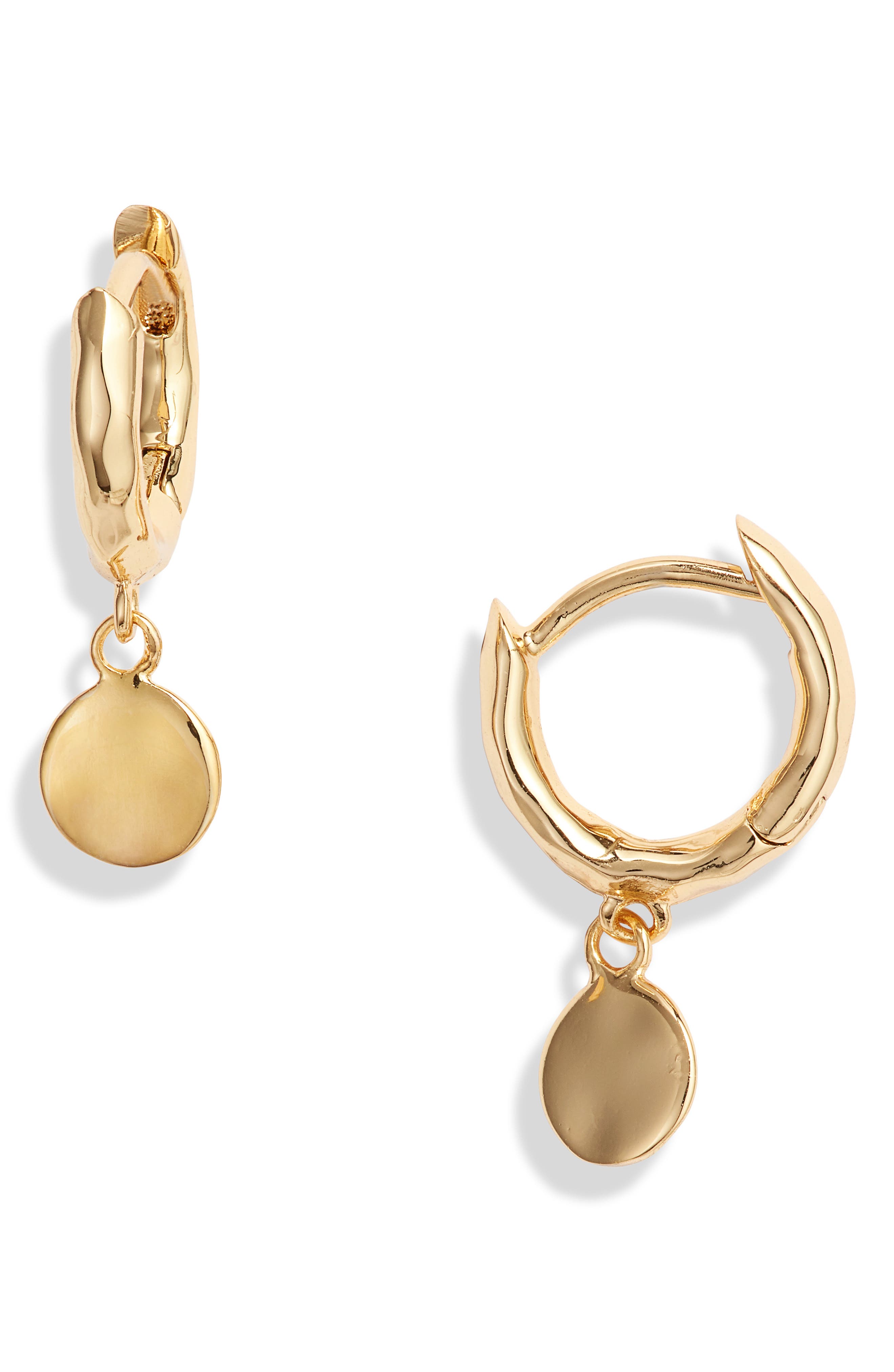 Gorjana Accessories LUCA DISC HUGGIE HOOP EARRINGS