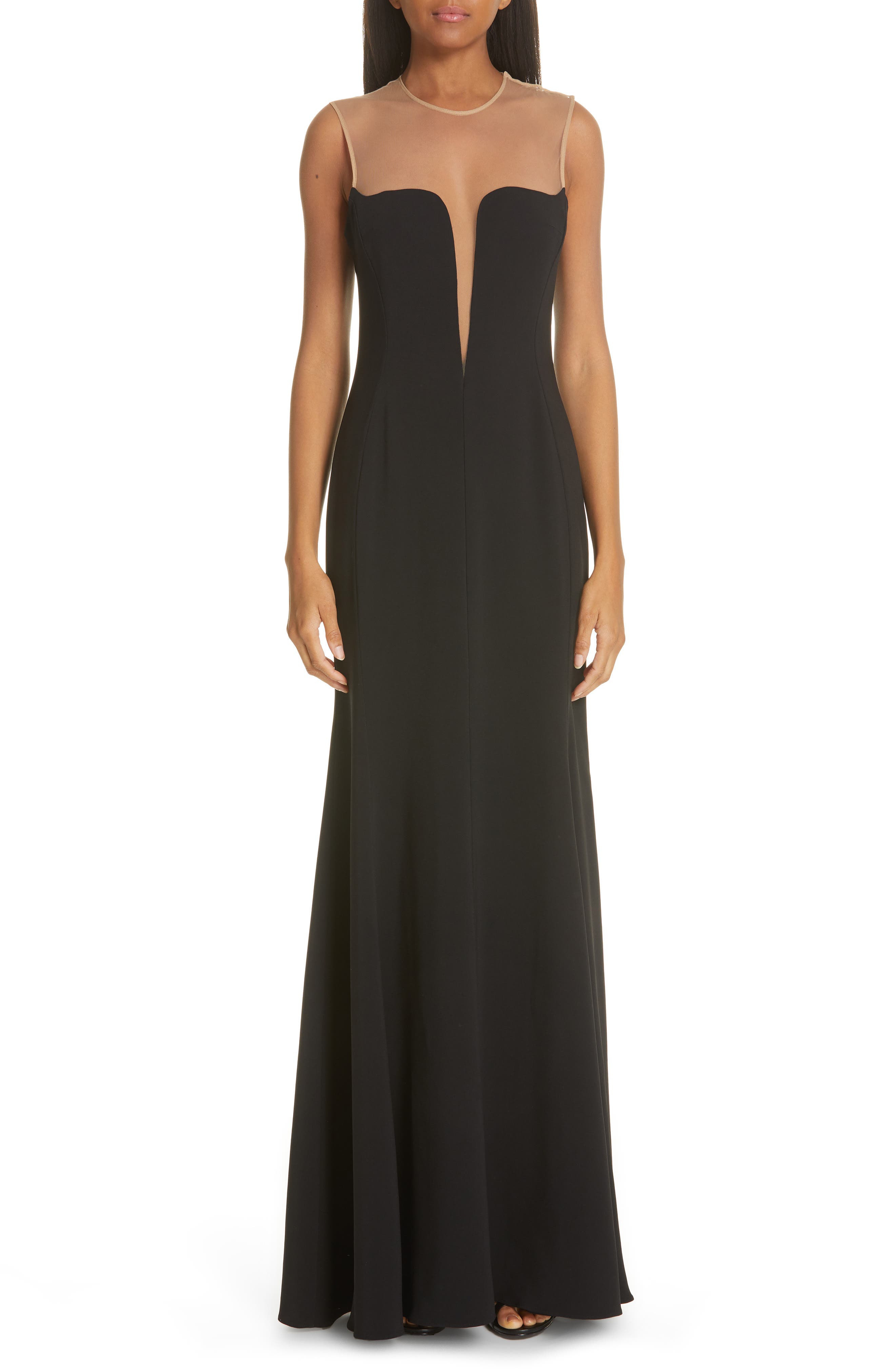 Stella Mccartney Illusion Yoke Dress, US / 46 IT - Black