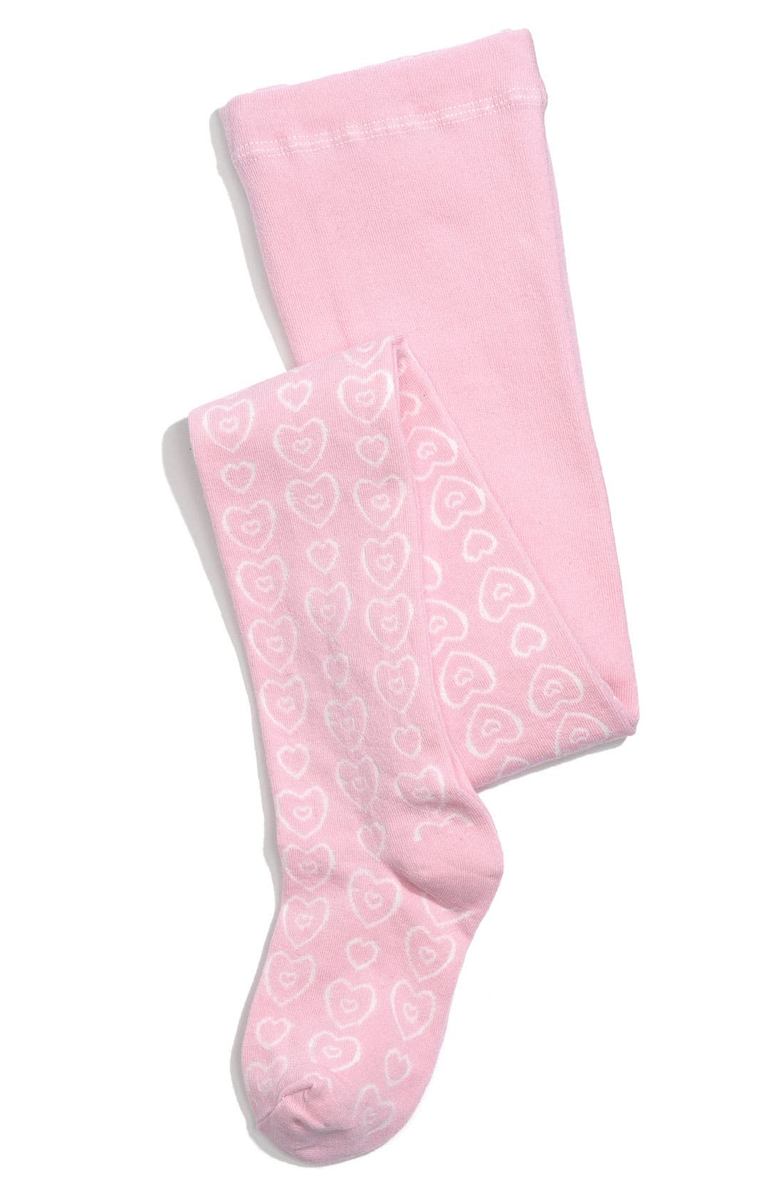 Nordstrom Heart Patterned Tights (Toddler, Little Girls & Big Girls