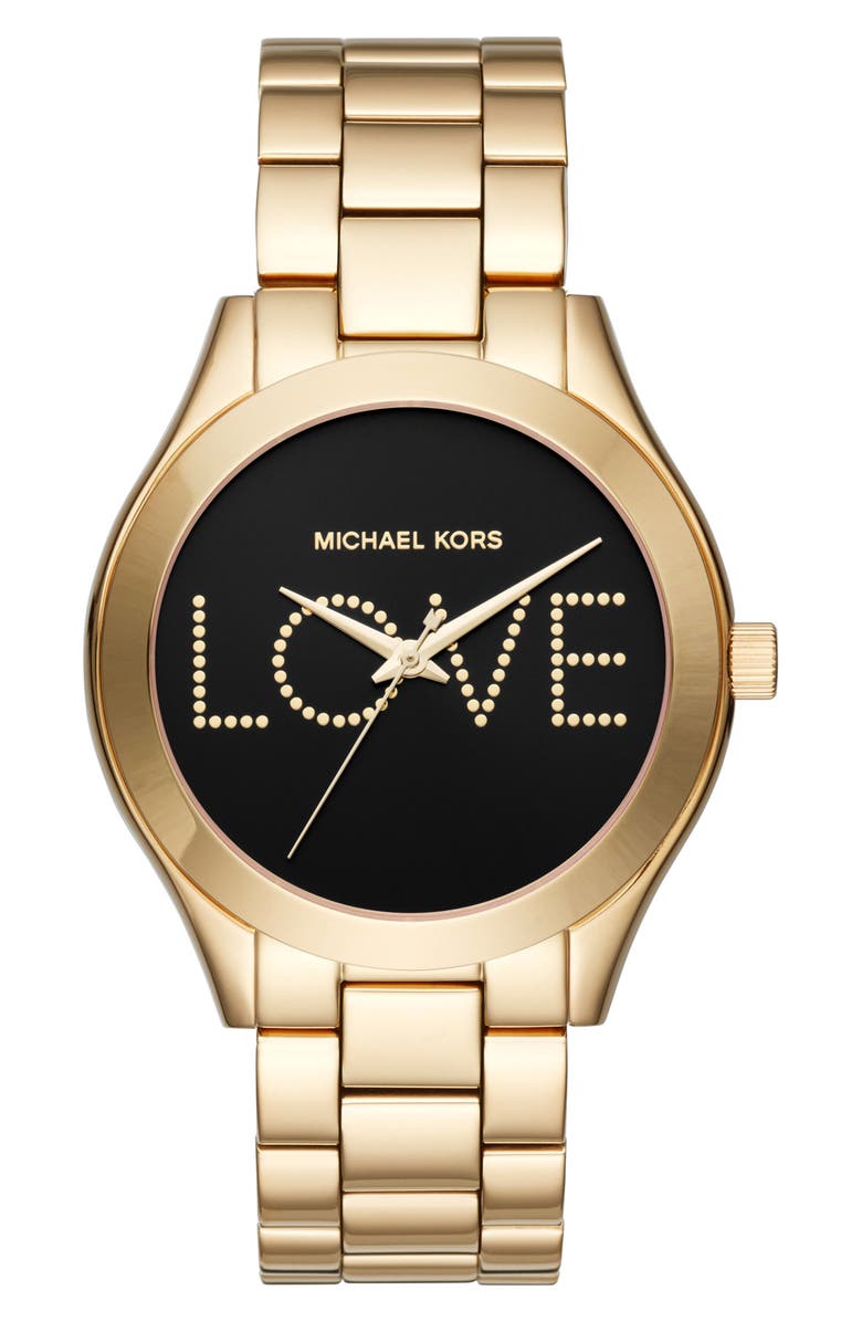 Michael Kors Slim Runway Love Bracelet Watch 42mm Nordstrom Slim Runway Love Bracelet Watch 42mm