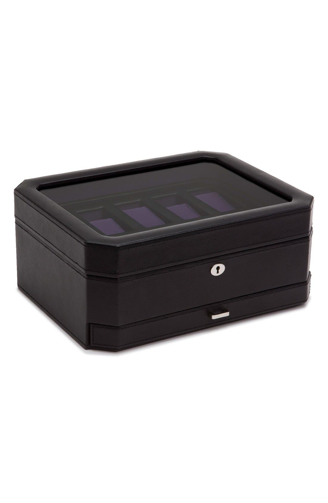 Wolf Watches WINDSOR WATCH & ACCESSORY CASE - BLACK