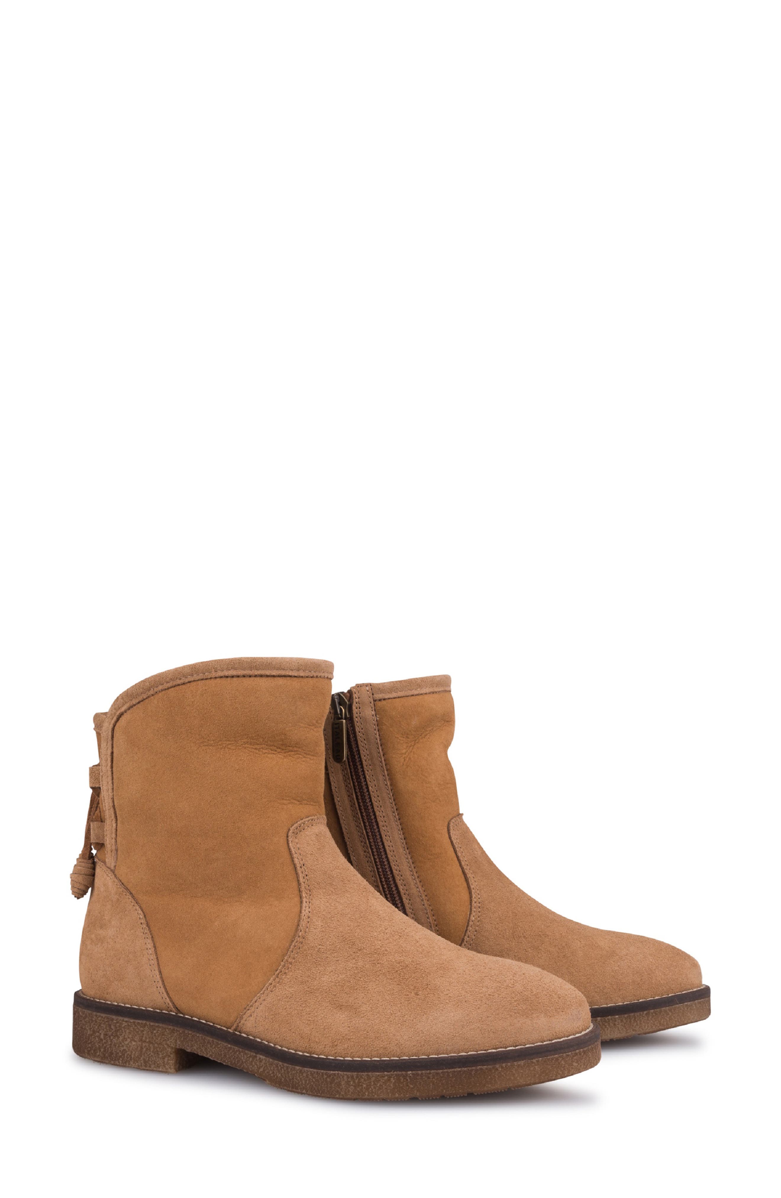 Italeau Natala Genuine Shearling Lined Waterproof Bootie, Brown