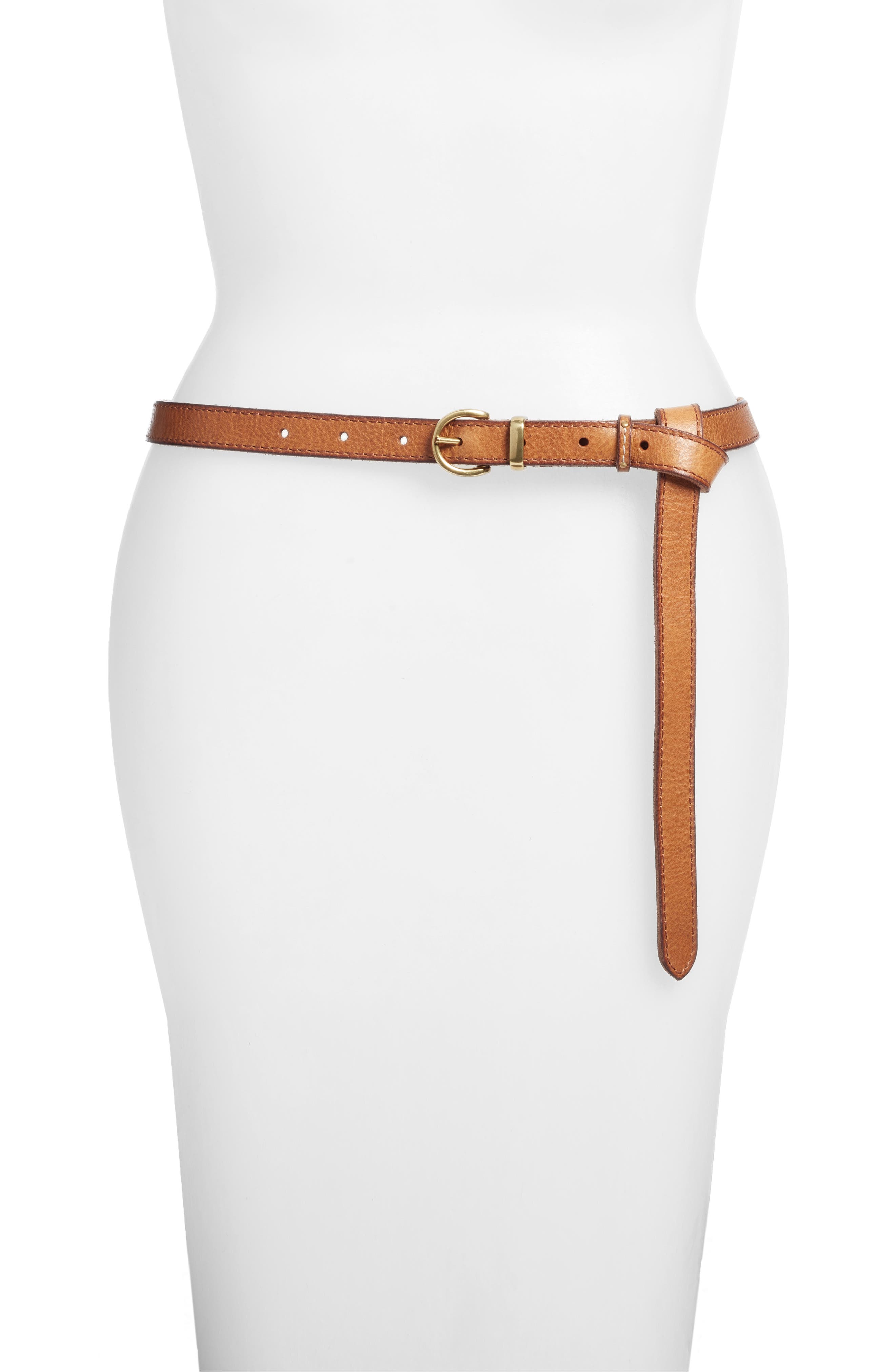 Frye Campus Knotted Leather Belt, Tan