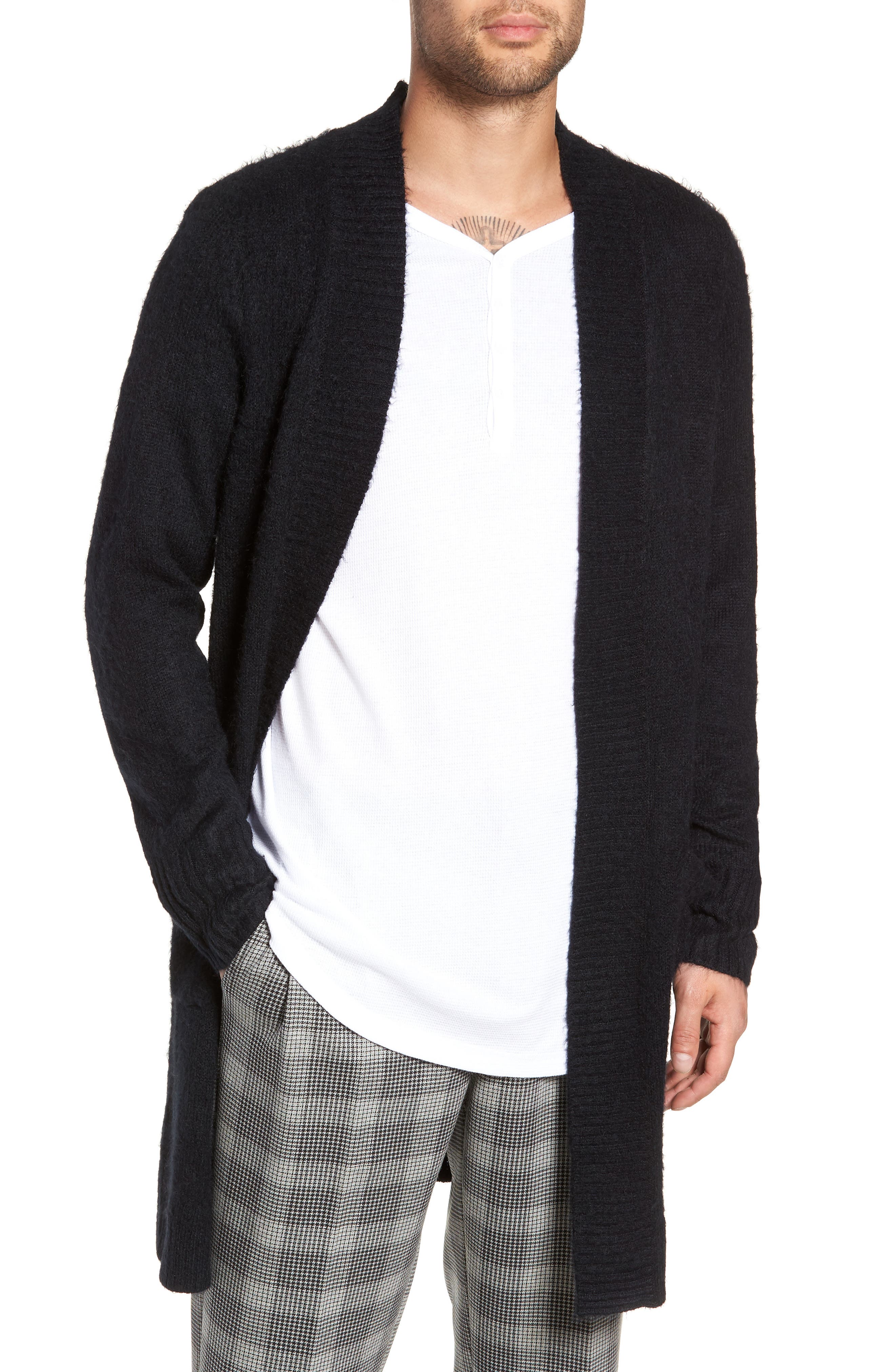 The Rail Long Cardigan, Black