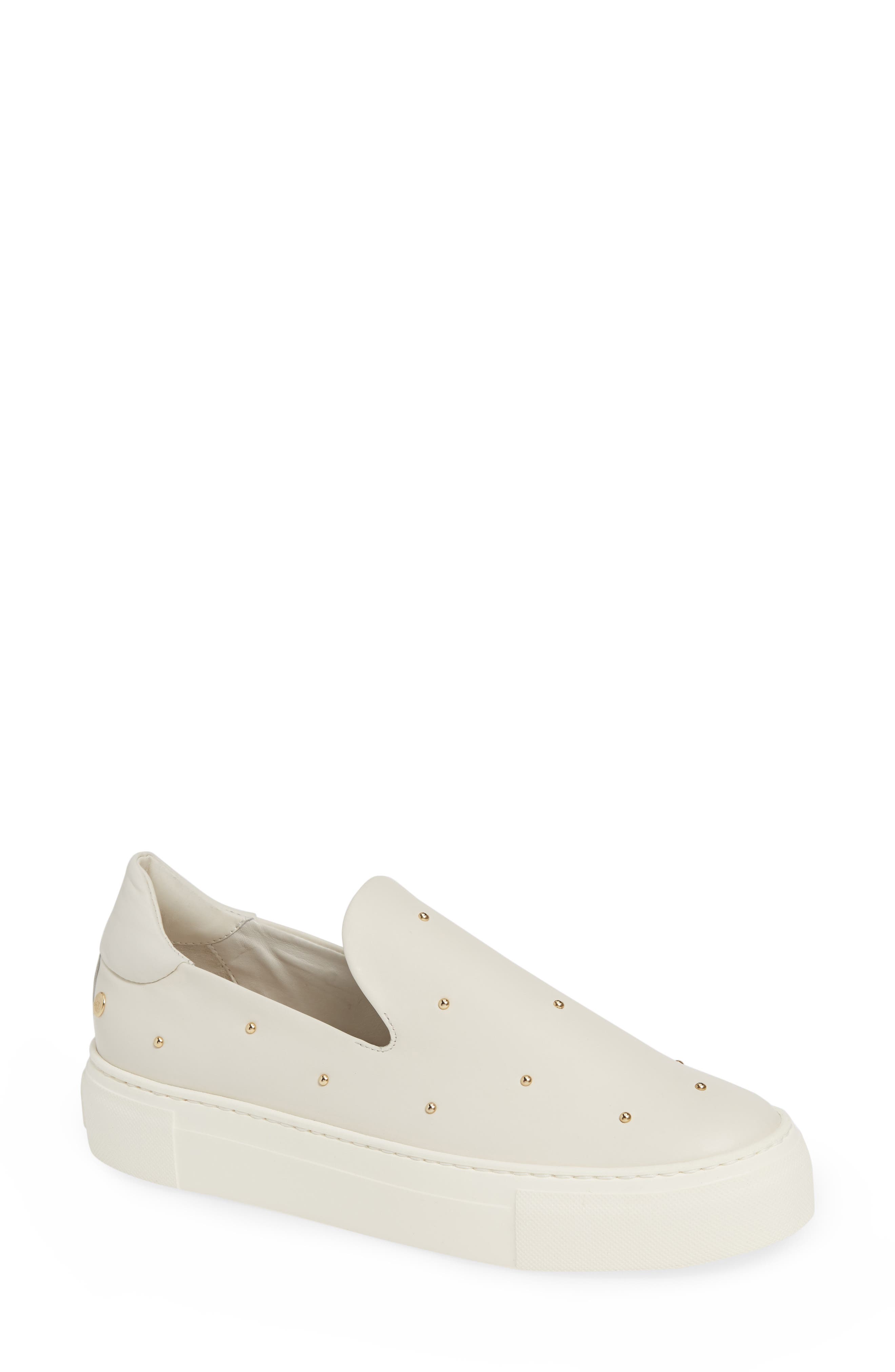 Agl Studded Slip-On Sneaker, White