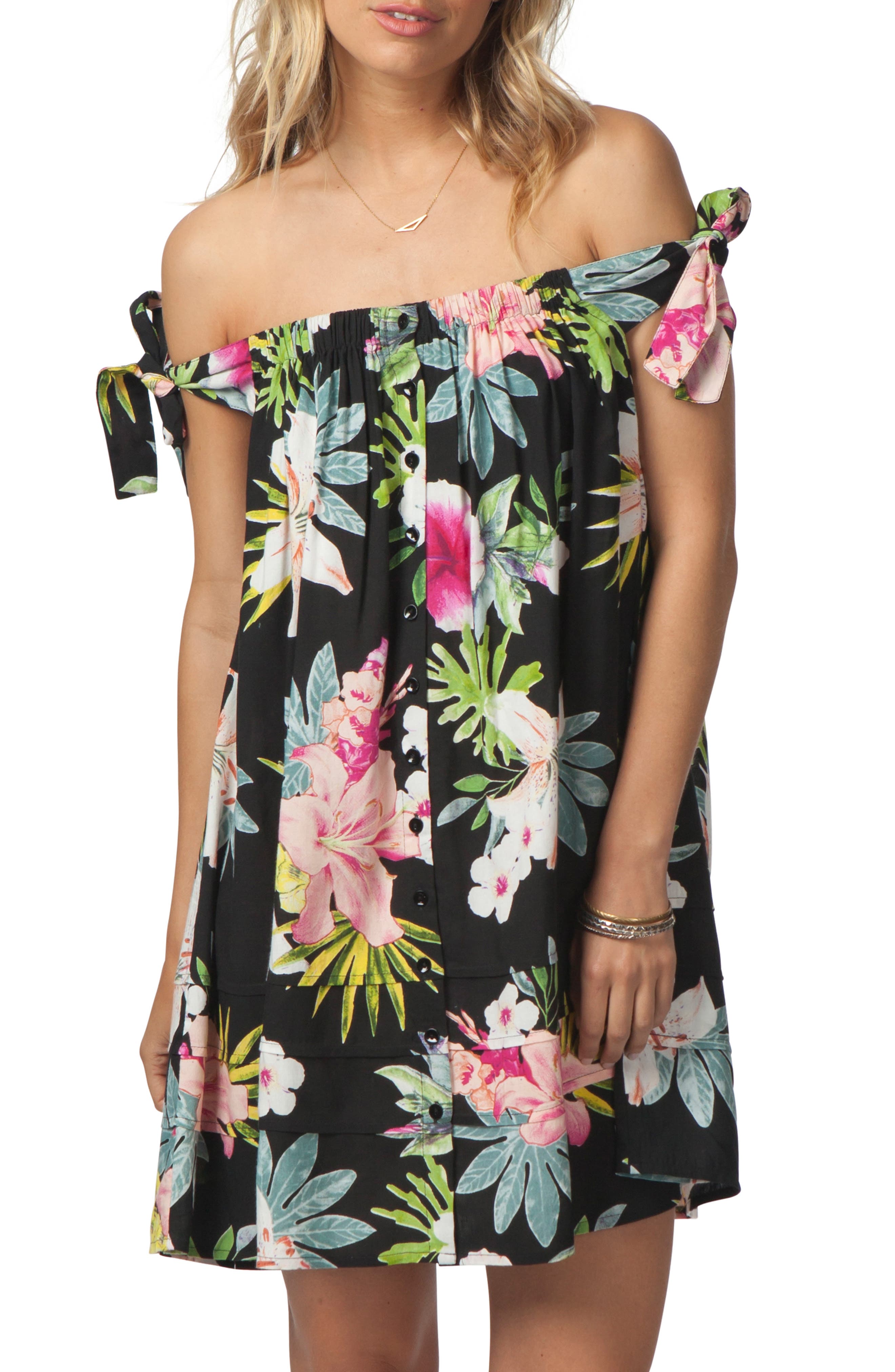 Rip Curl Sweet Aloha Off The Shoulder Dress