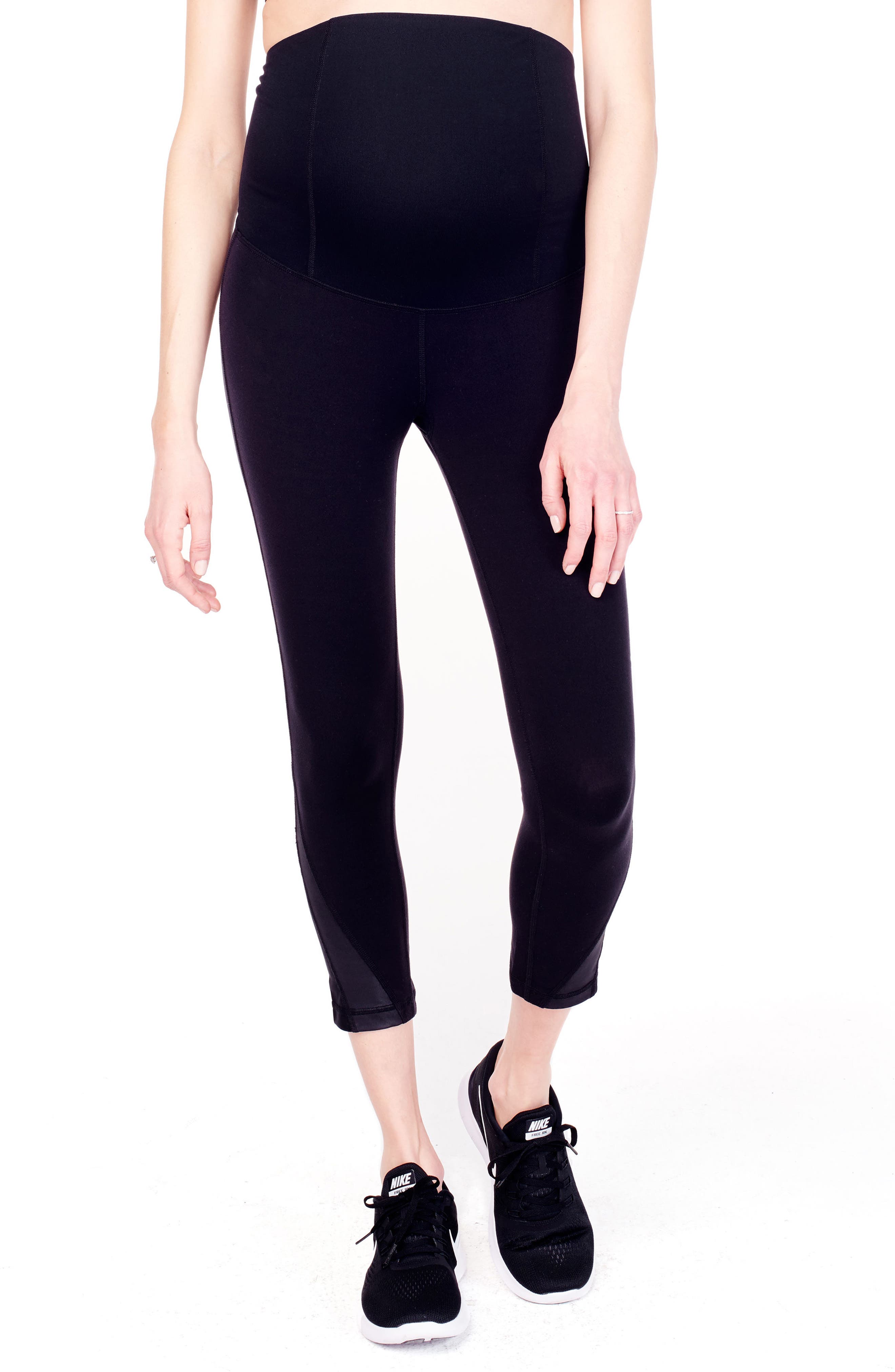 Ingrid & Isabel Active Maternity Capris, Black